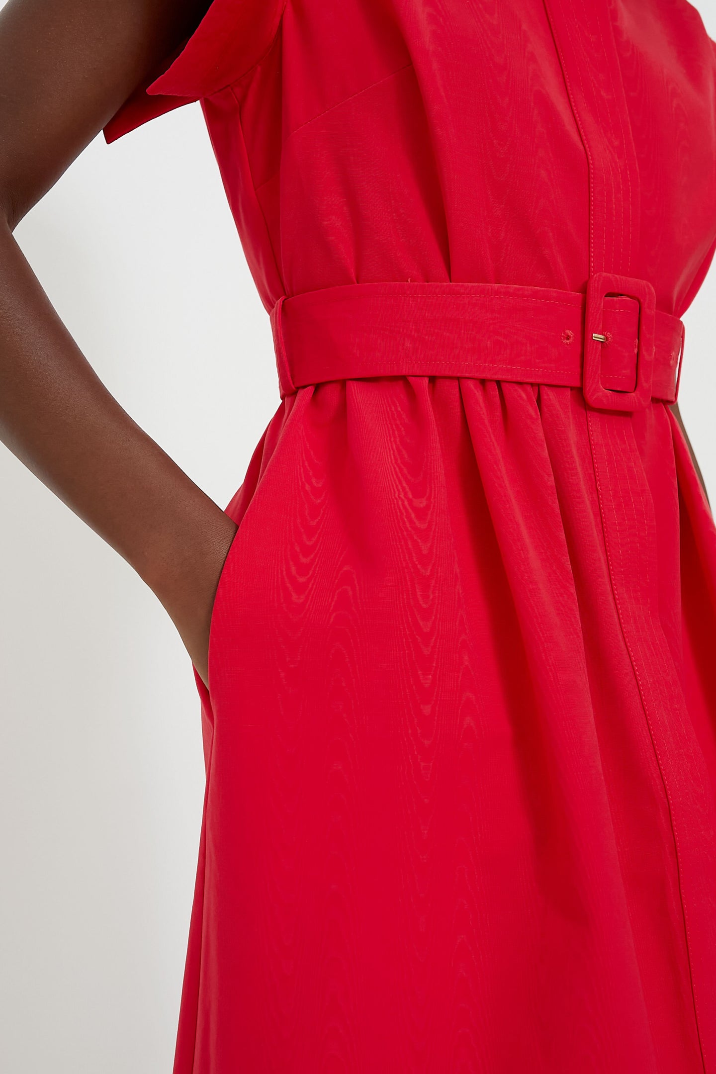Classic Button-Up Belted Chloe Dress