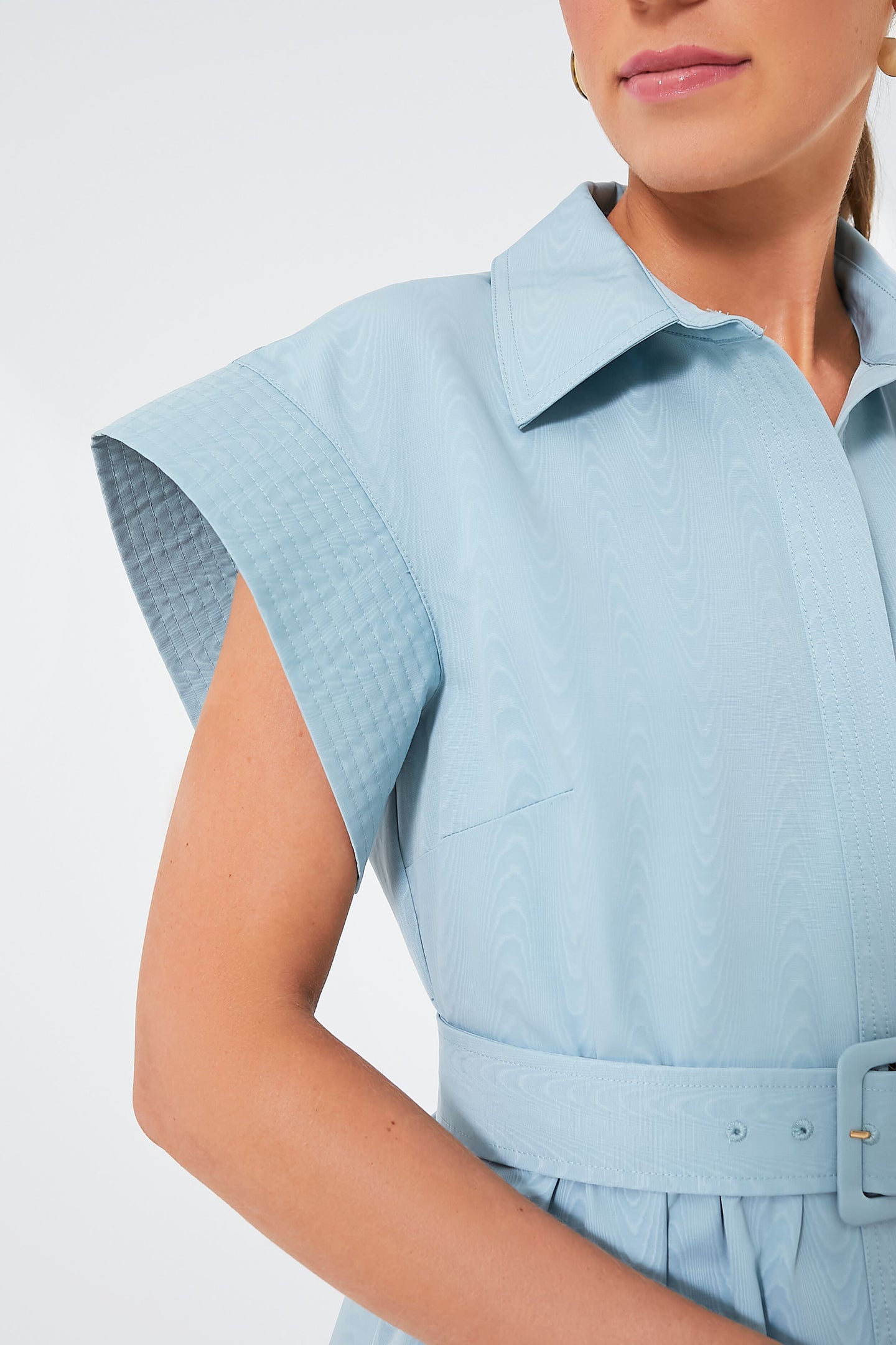 Classic Button-Up Belted Chloe Dress