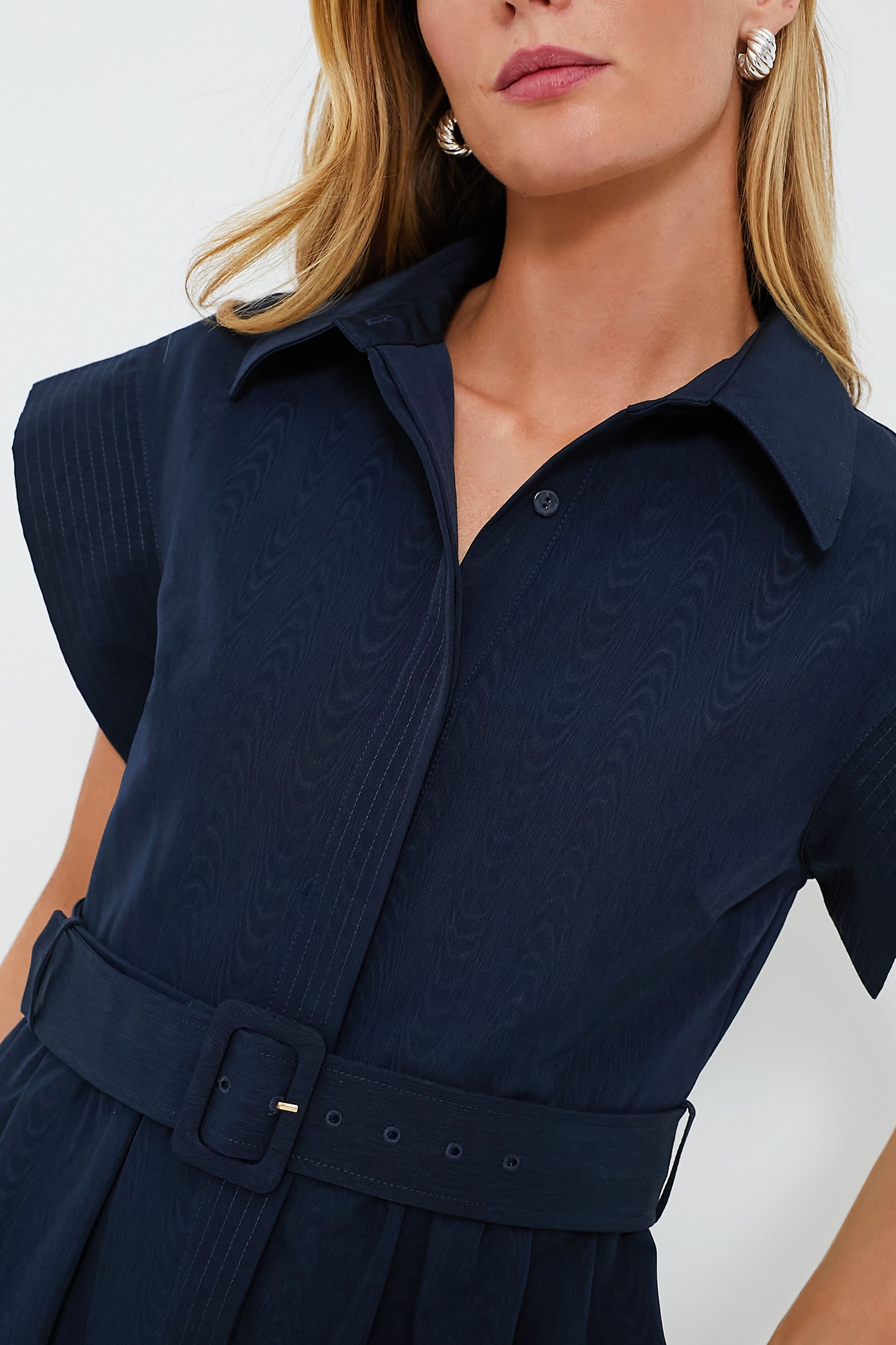 Classic Button-Up Belted Chloe Dress
