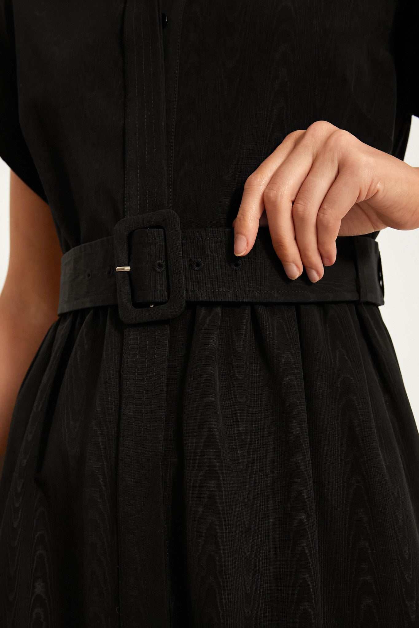 Classic Button-Up Belted Chloe Dress