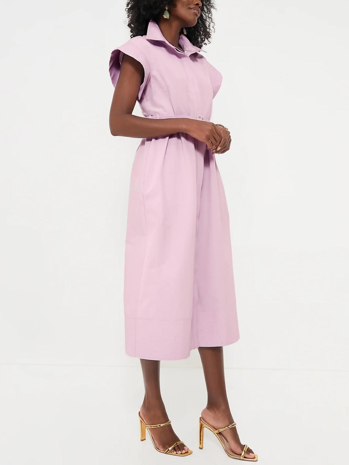 Classic Button-Up Belted Chloe Dress