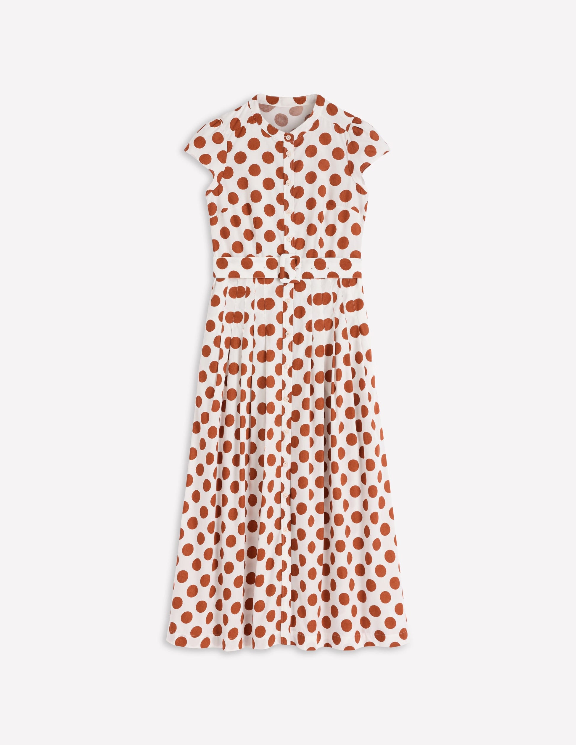 Dot Print Waist-Cinched Arabella Dress