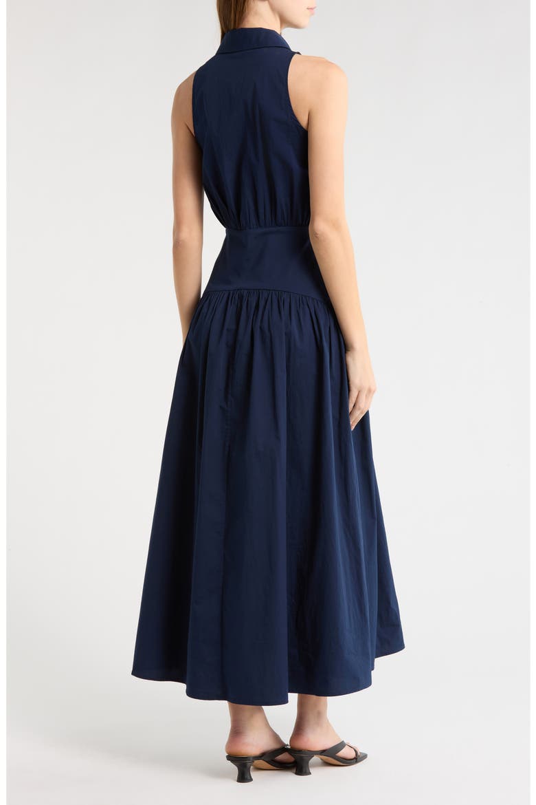 Romy Sleeveless Stretch Cotton Shirtdress