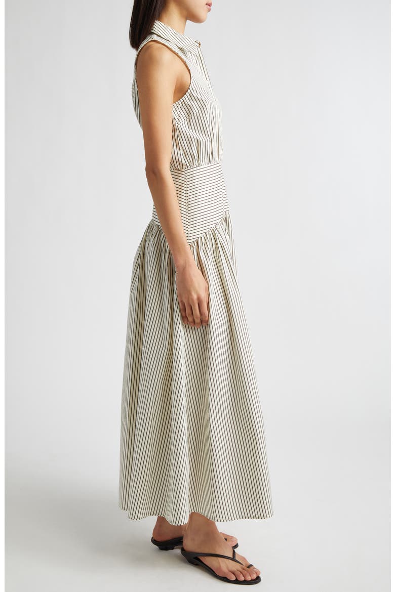 Romy Sleeveless Stretch Cotton Shirtdress