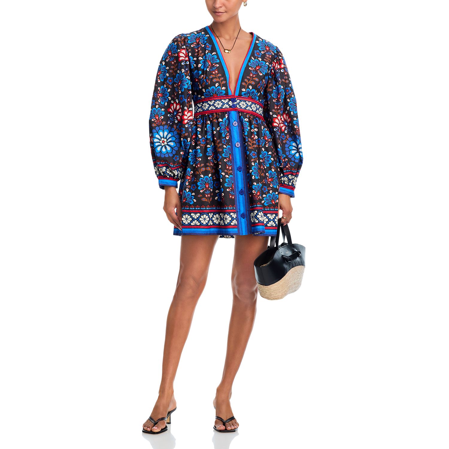 Button Front Mini Dress
