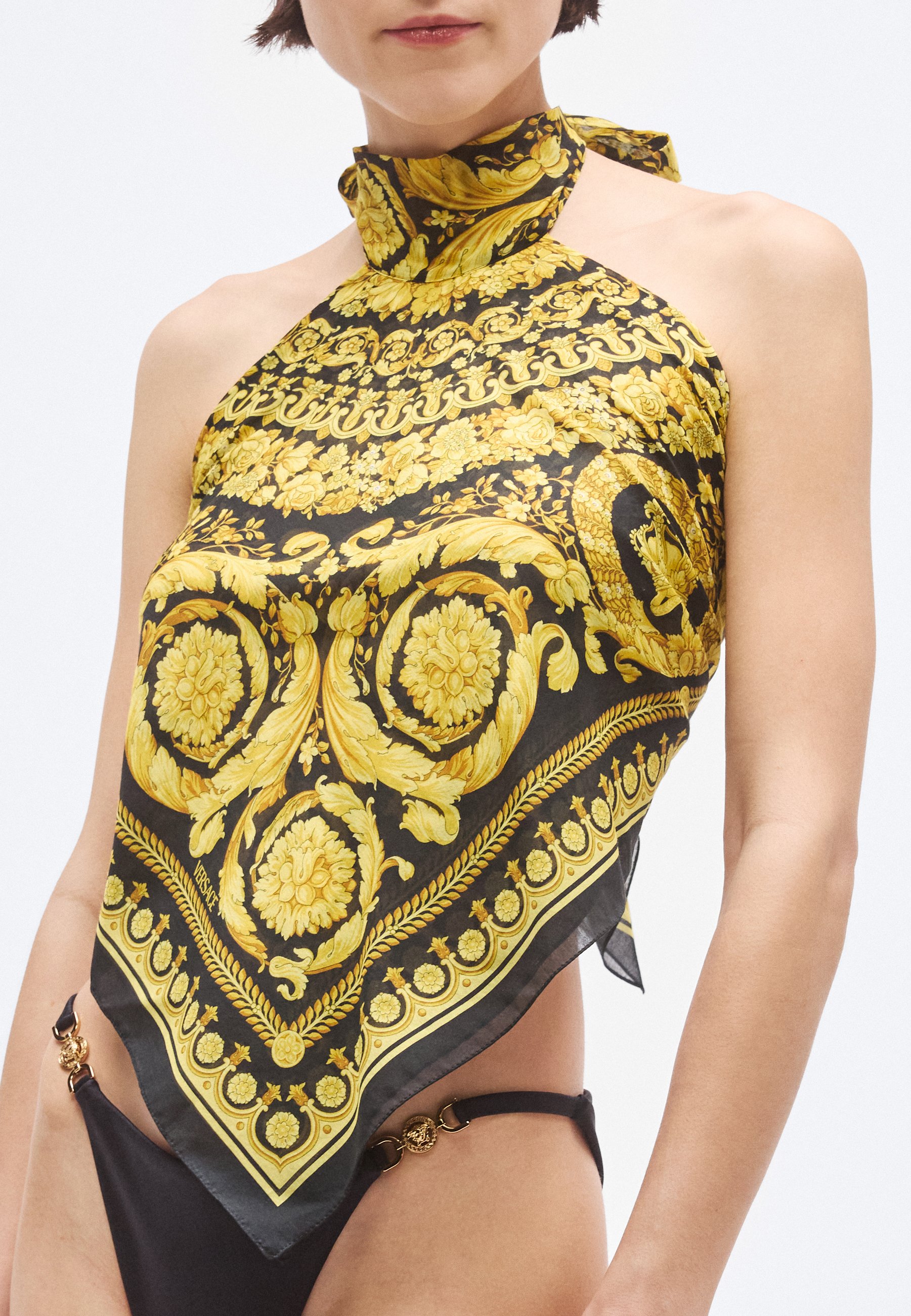 Printed Cotton and Silk-Blend Voile Top