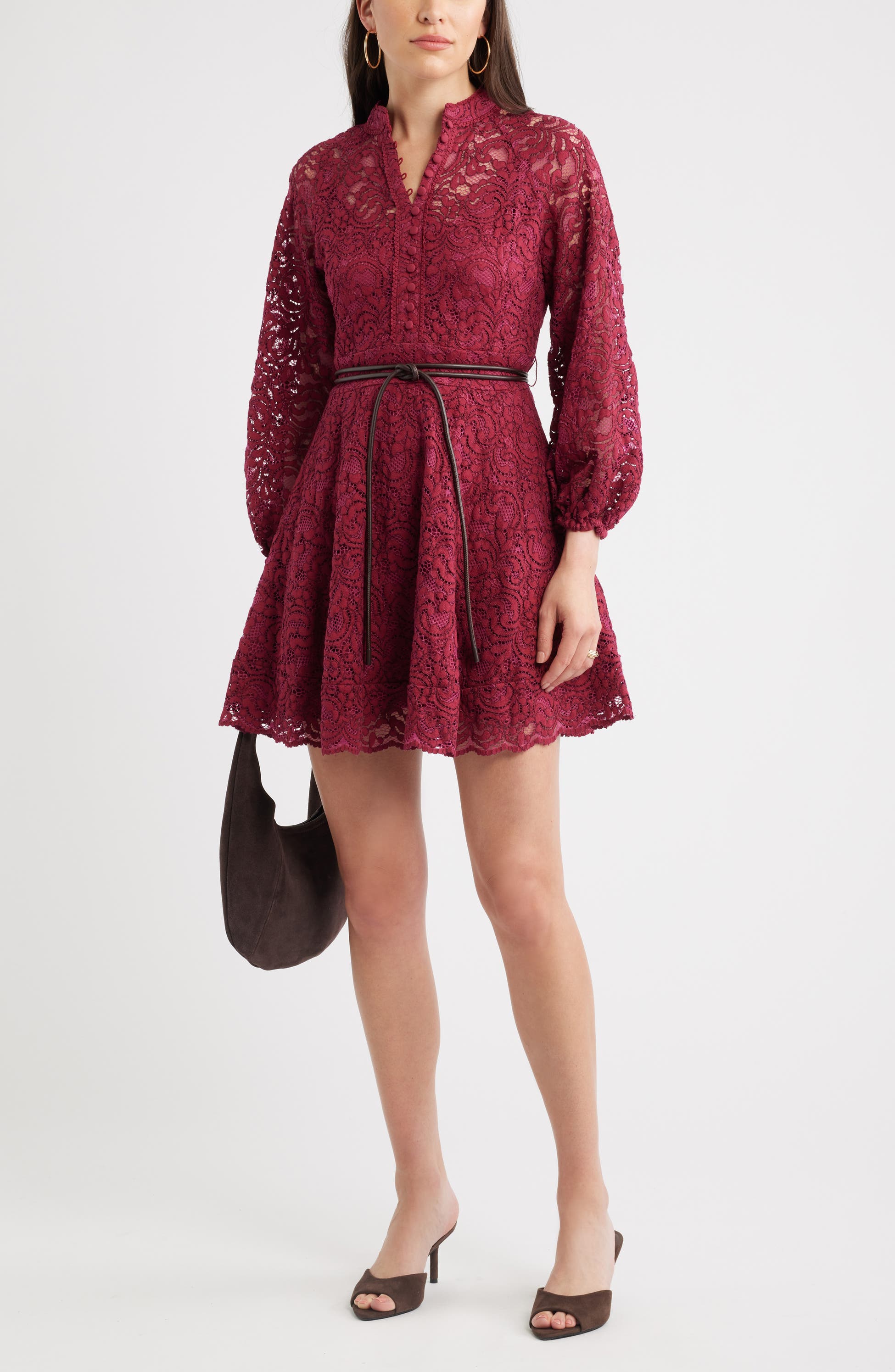 Lace Long Sleeve Minidress