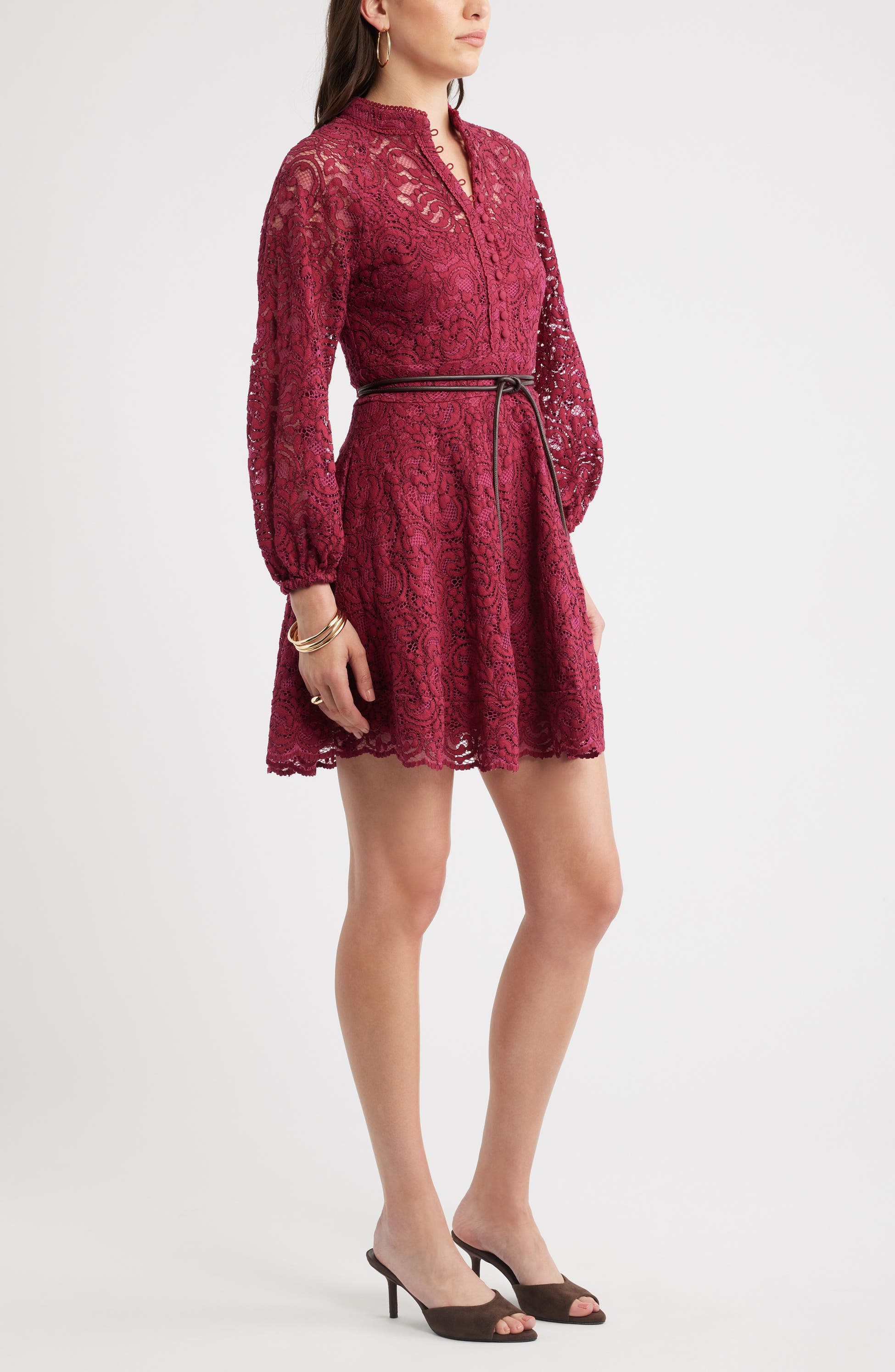 Lace Long Sleeve Minidress