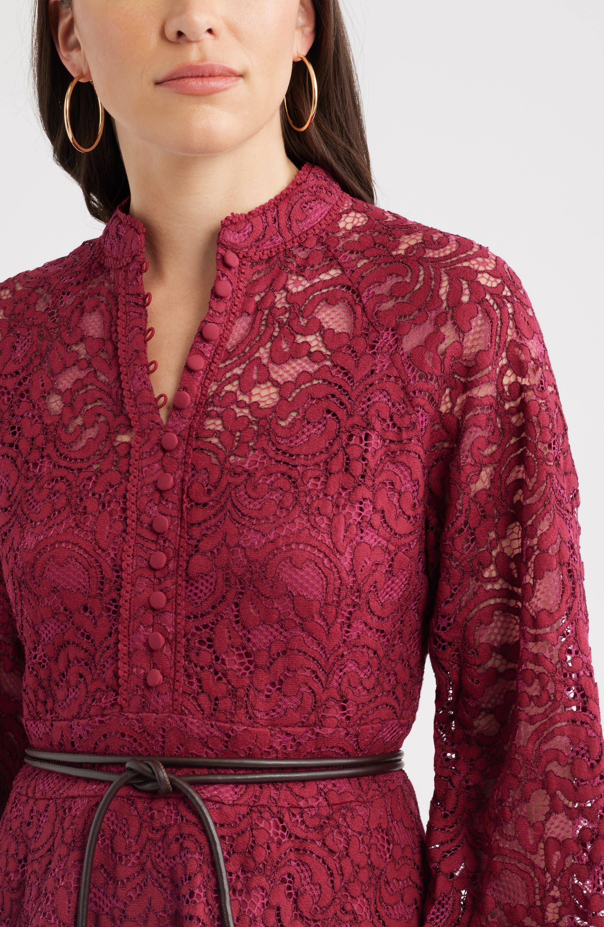 Lace Long Sleeve Minidress