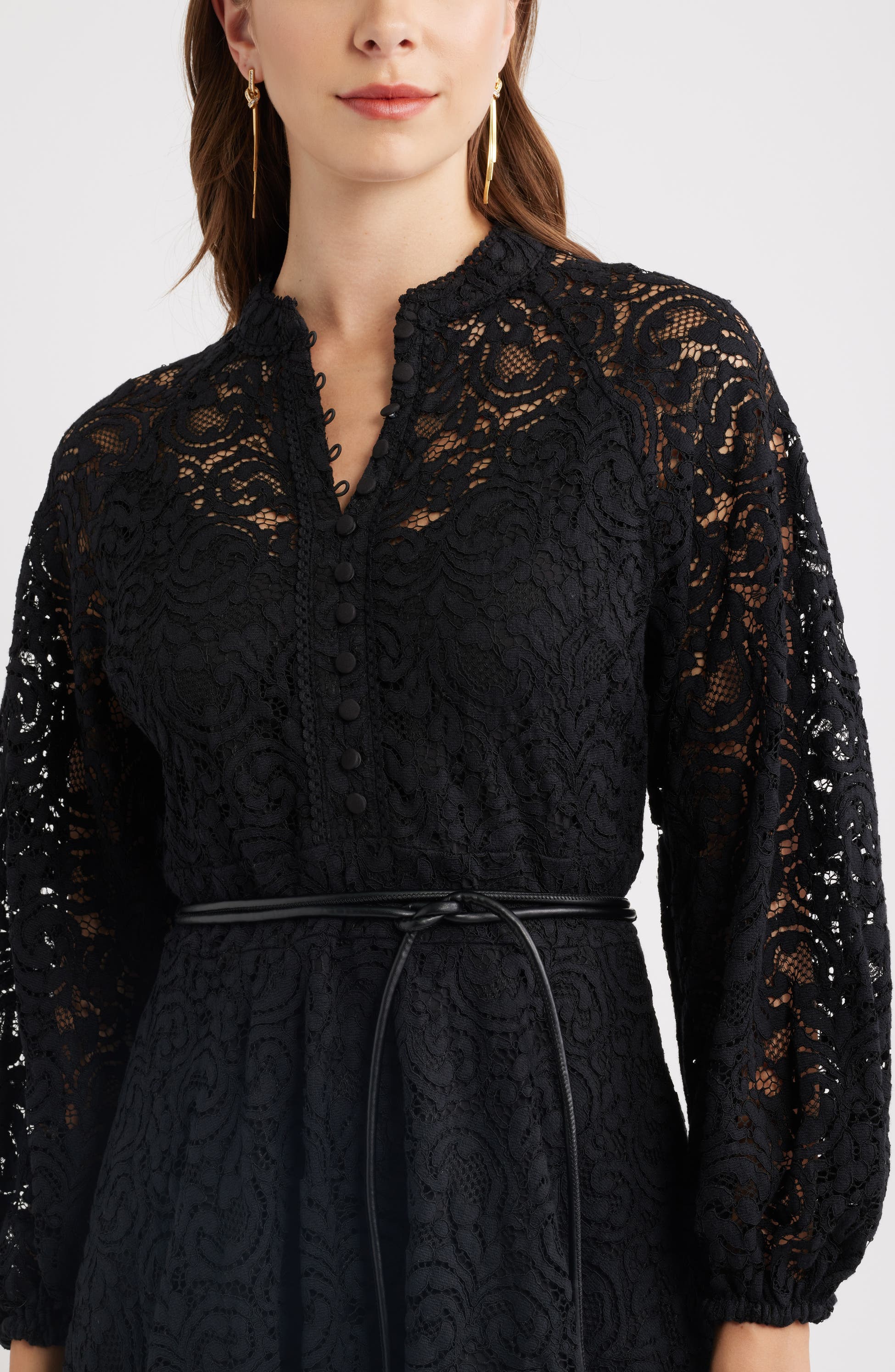 Lace Long Sleeve Minidress