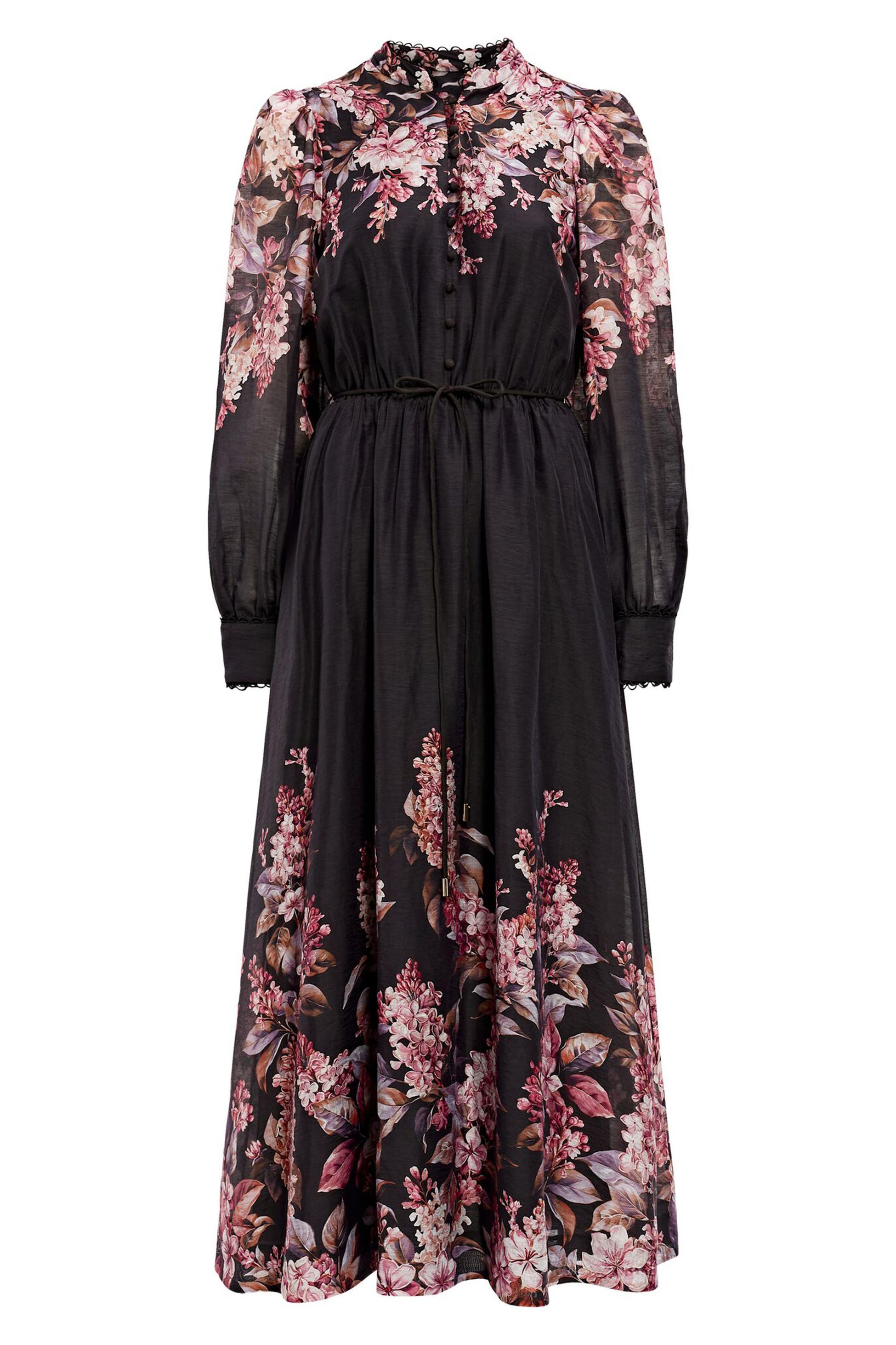Floral Long Sleeve Midi Dress