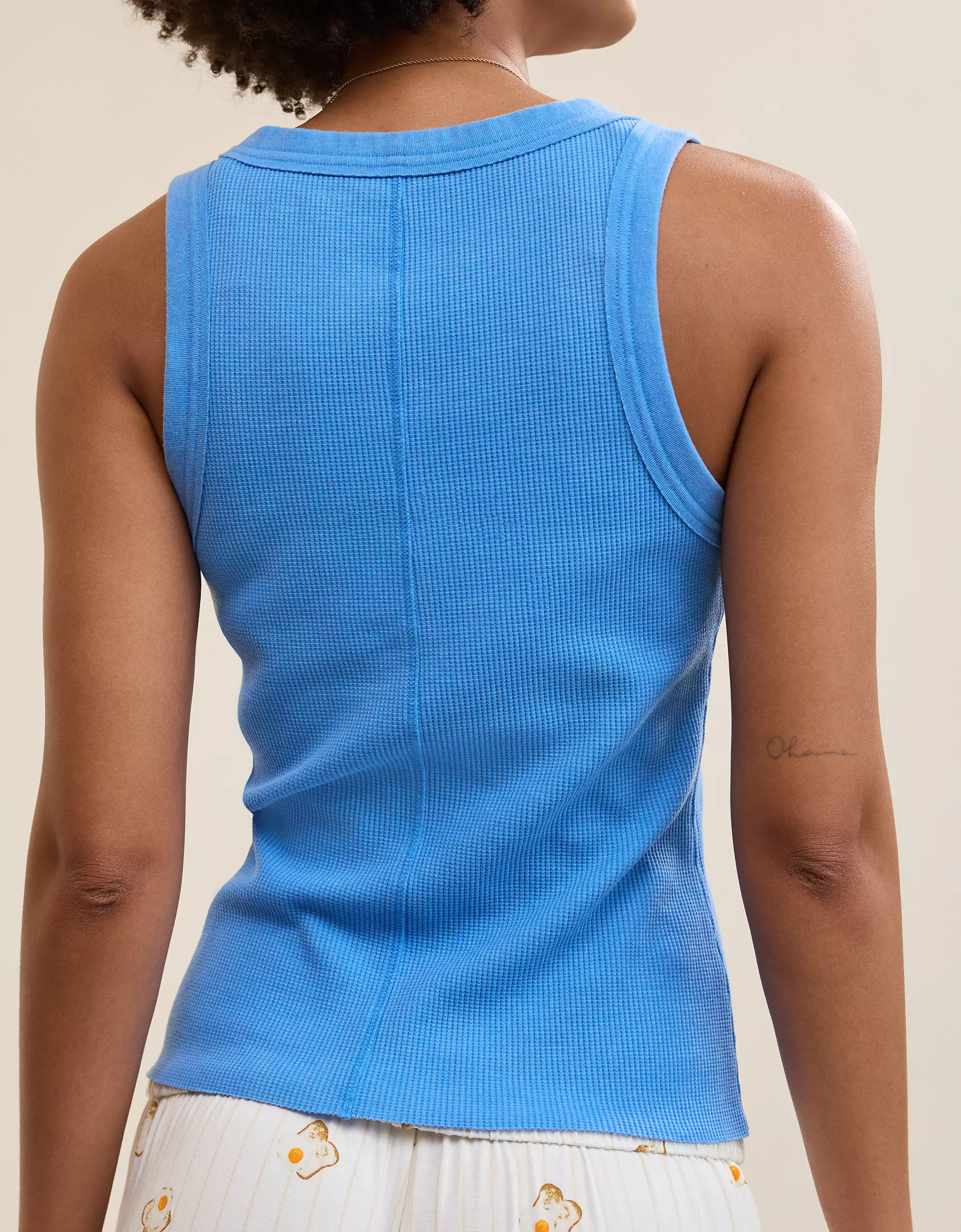 Waffle Henley Tank Top & Jogger