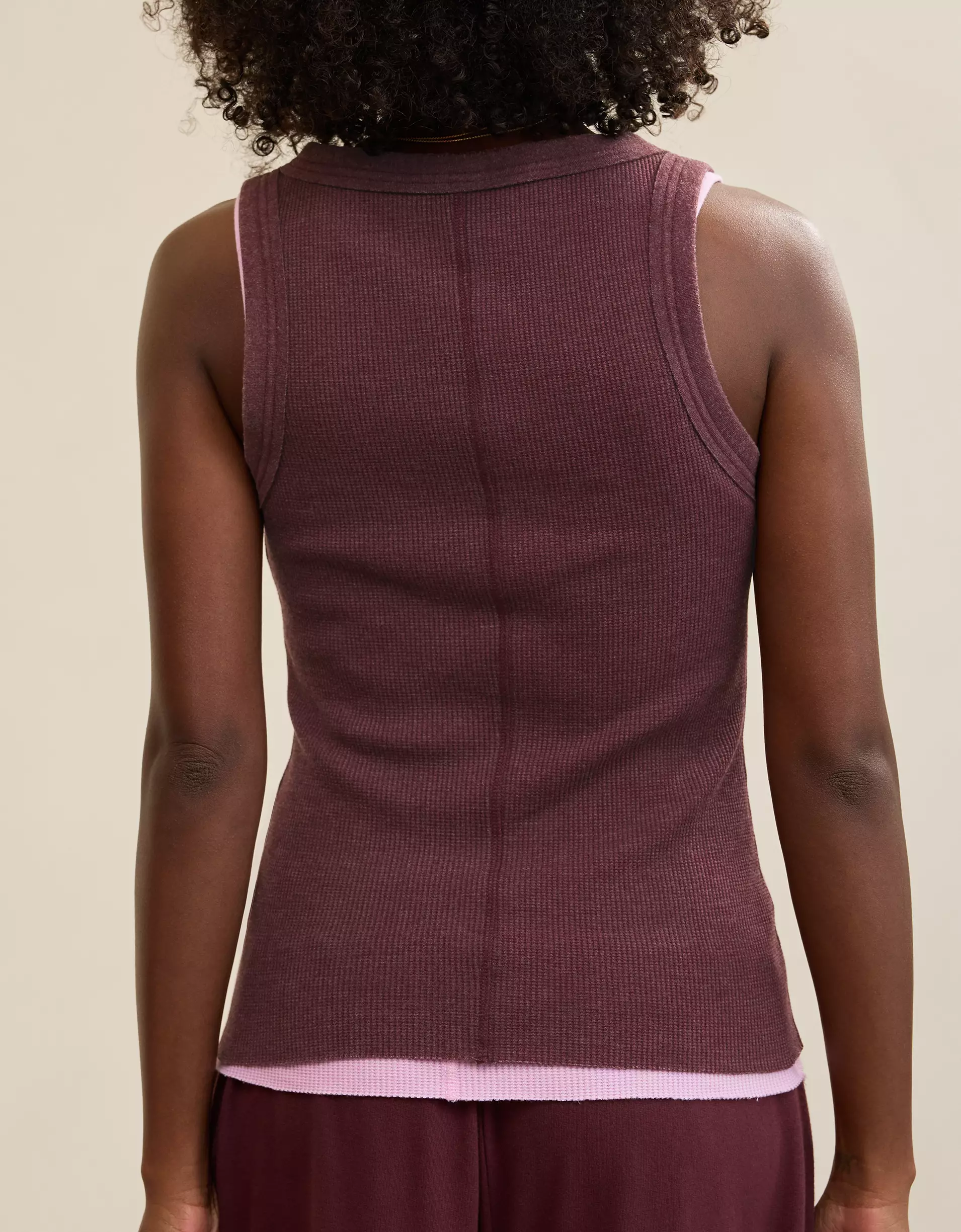 Waffle Henley Tank Top & Jogger