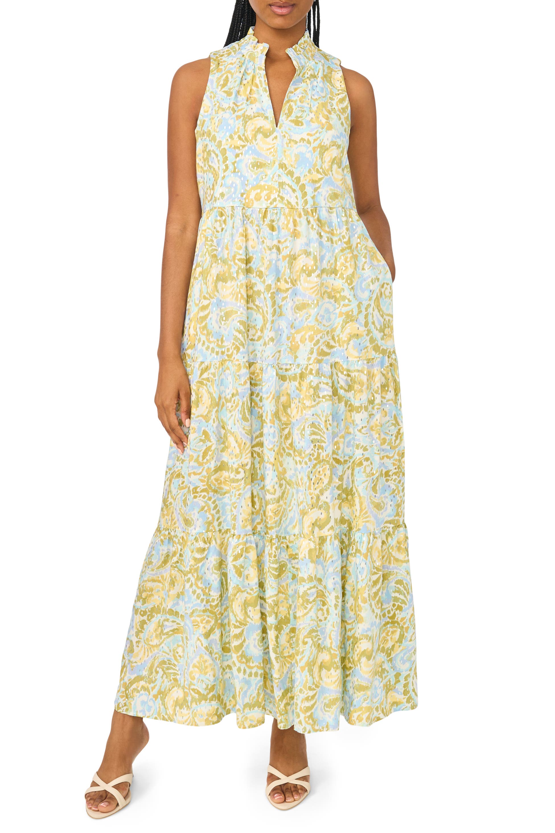 Sleeveless Tiered Maxi Dress