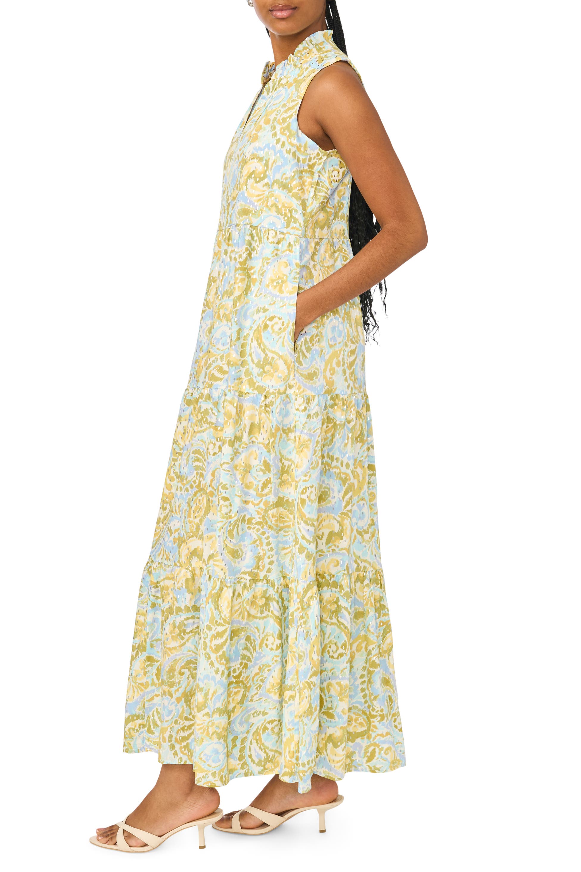 Sleeveless Tiered Maxi Dress