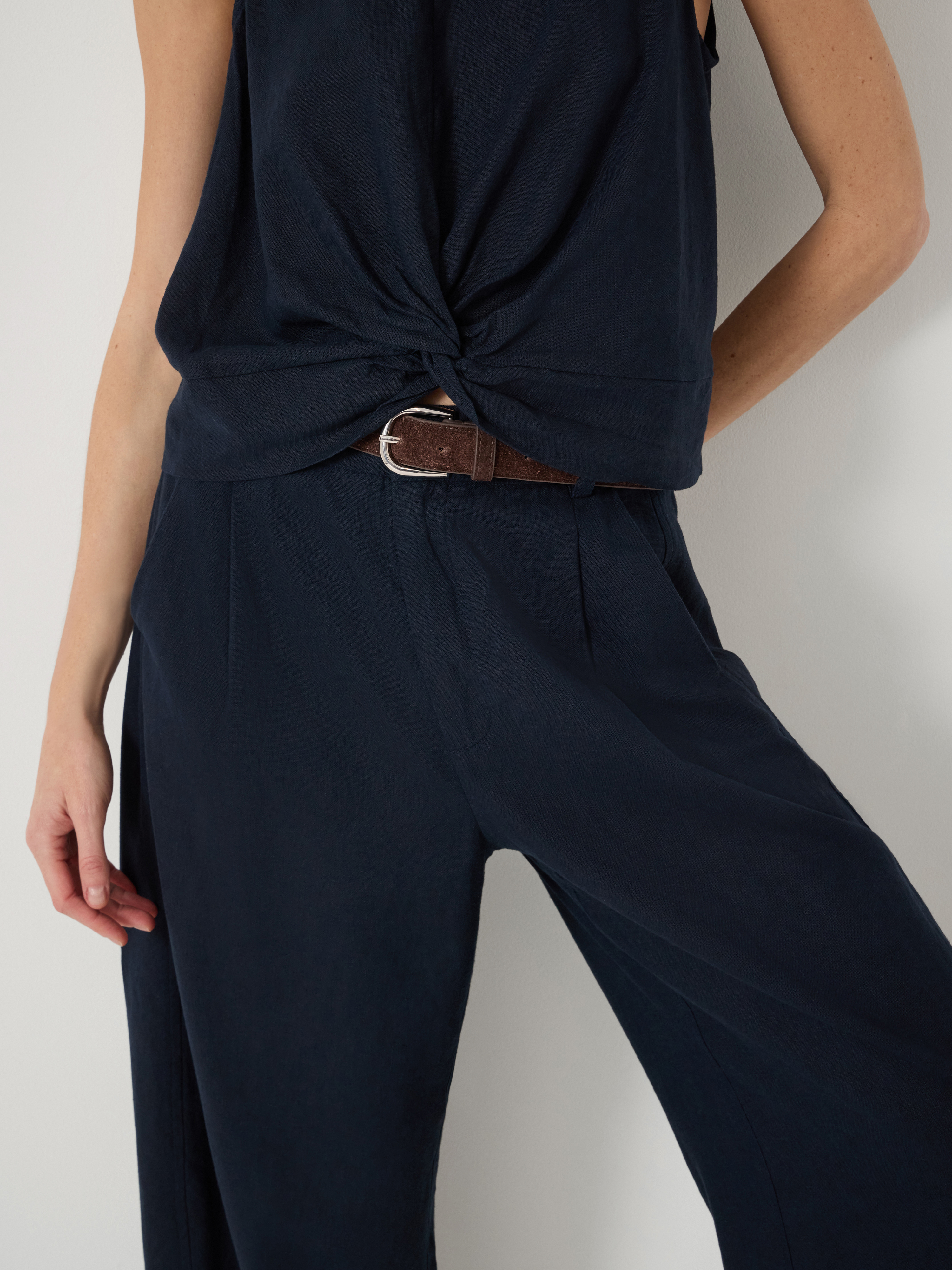 Maggie Twist Front Linen Top