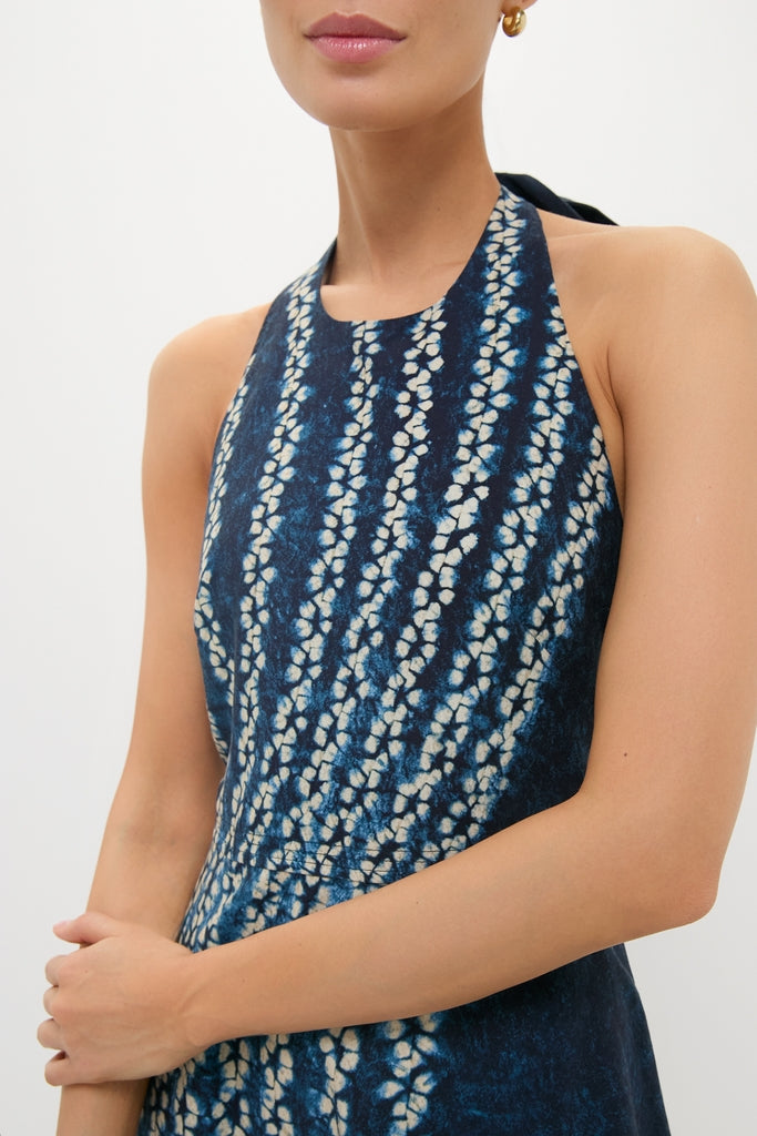 Indigo Mariner's Knot Halter Marlena Dress
