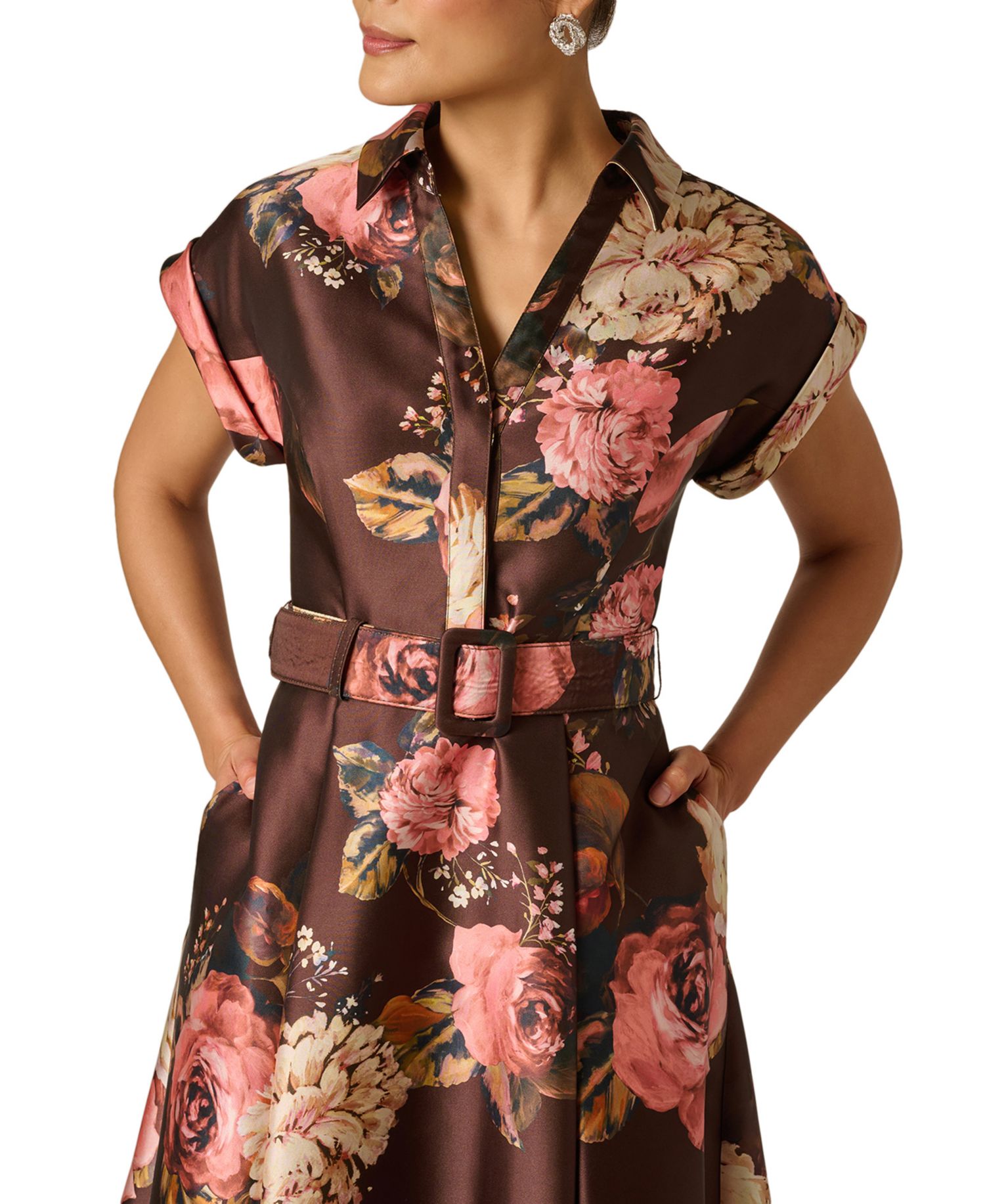 Floral Print Long Gown
