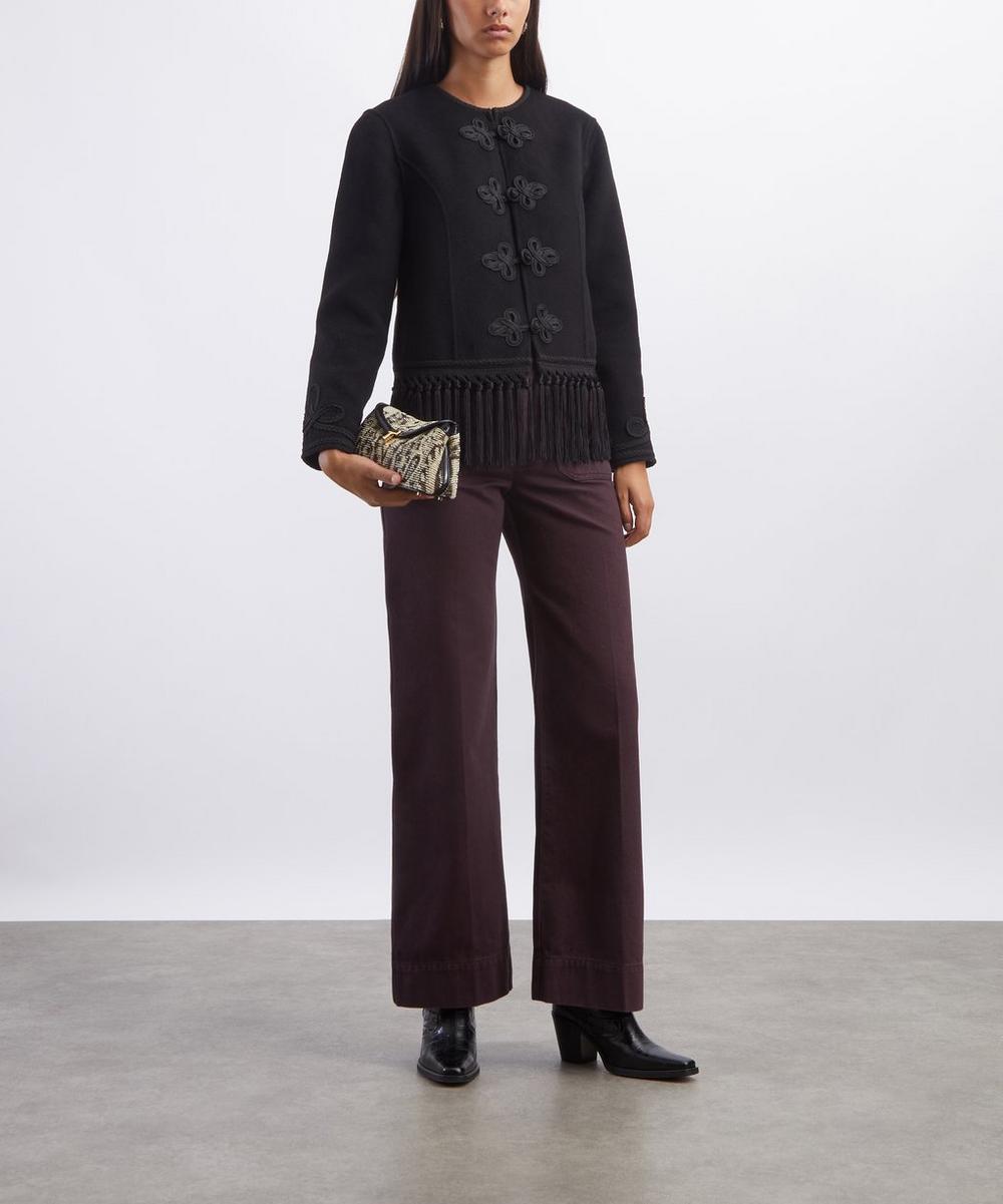 Inga Fringed Wool-Blend Jacket