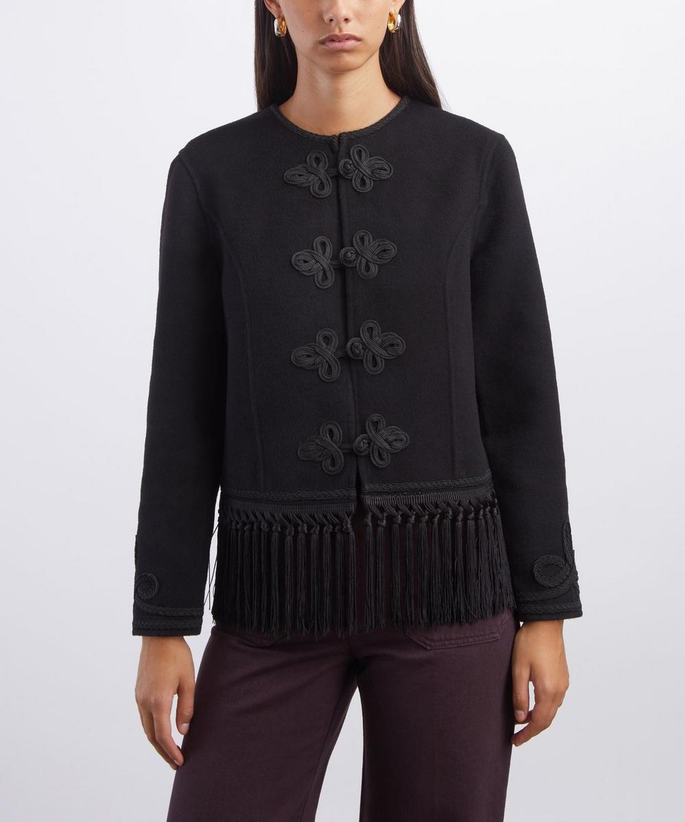 Inga Fringed Wool-Blend Jacket