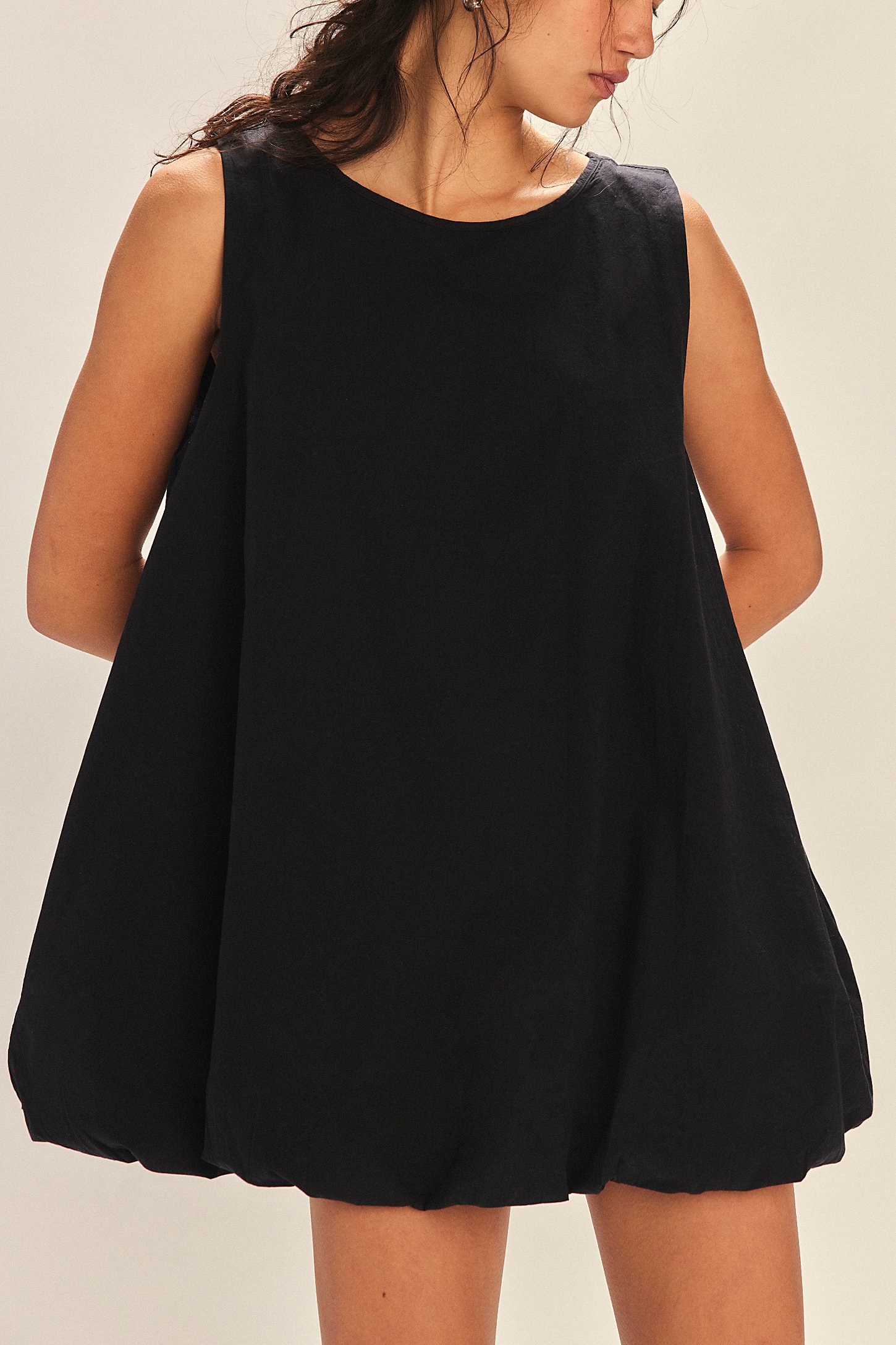 Hollow Bow Tie Bubble Dress