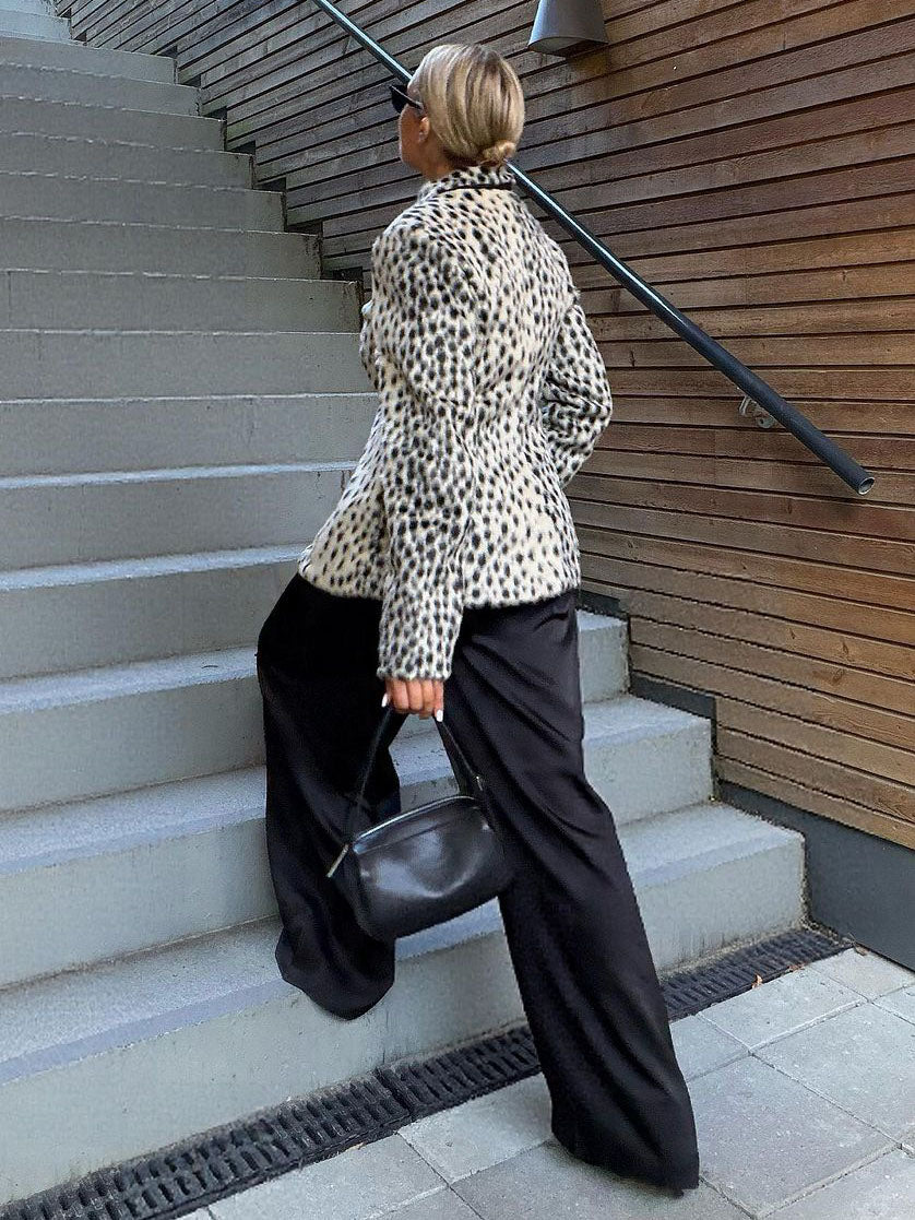 Faux Fur Printed Jacket