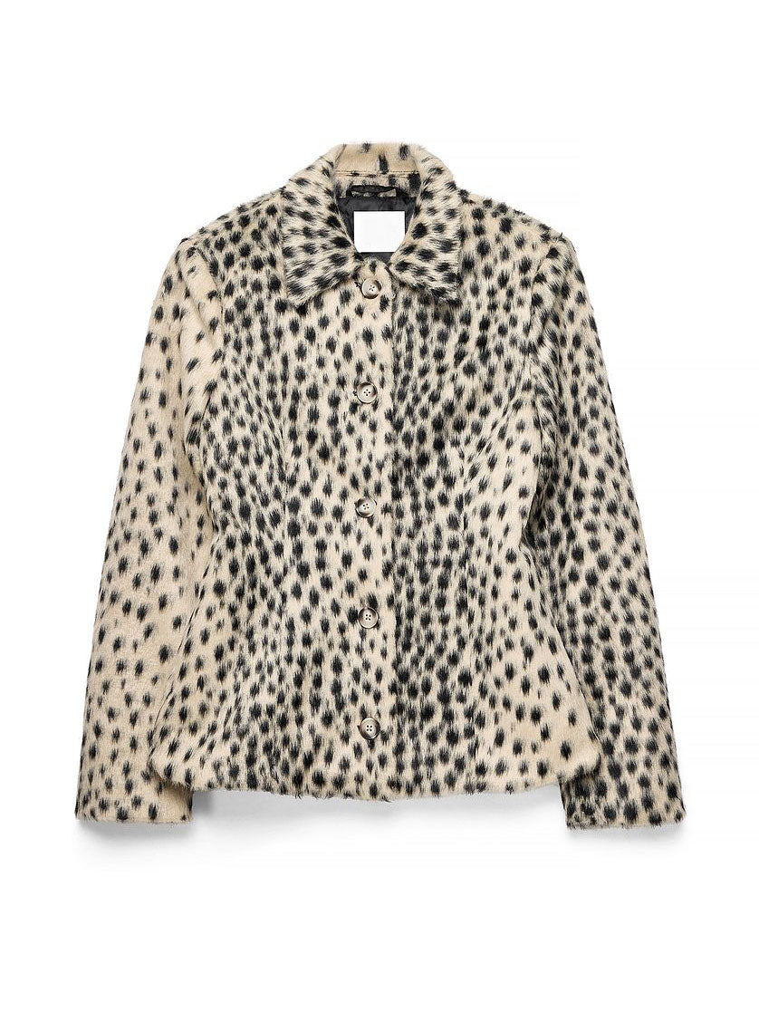 Faux Fur Printed Jacket
