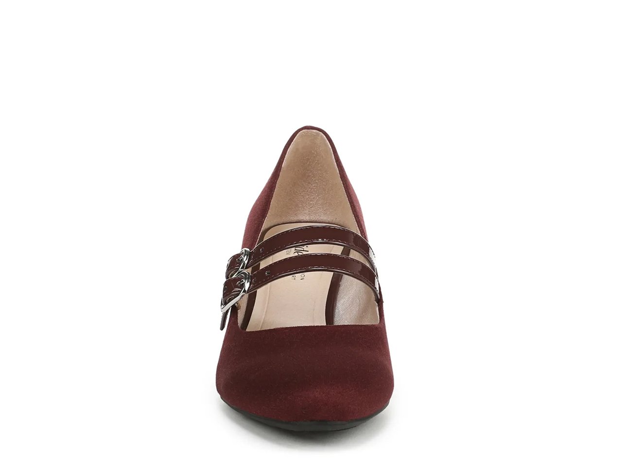 Double Buckle Mary Jane Block Heel Pumps