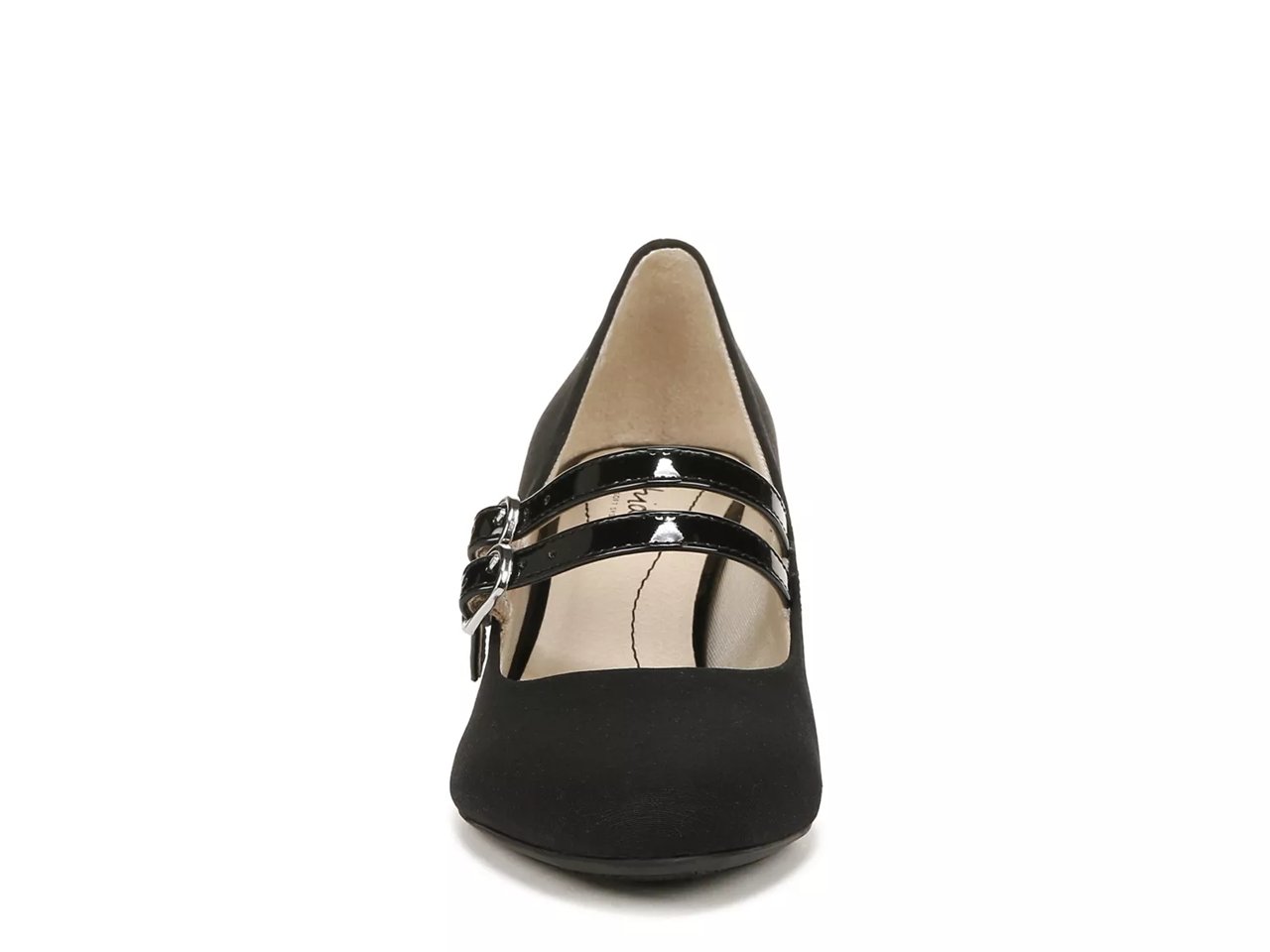 Double Buckle Mary Jane Block Heel Pumps
