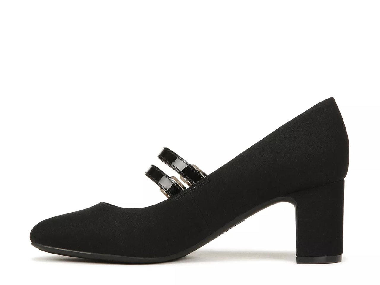 Double Buckle Mary Jane Block Heel Pumps