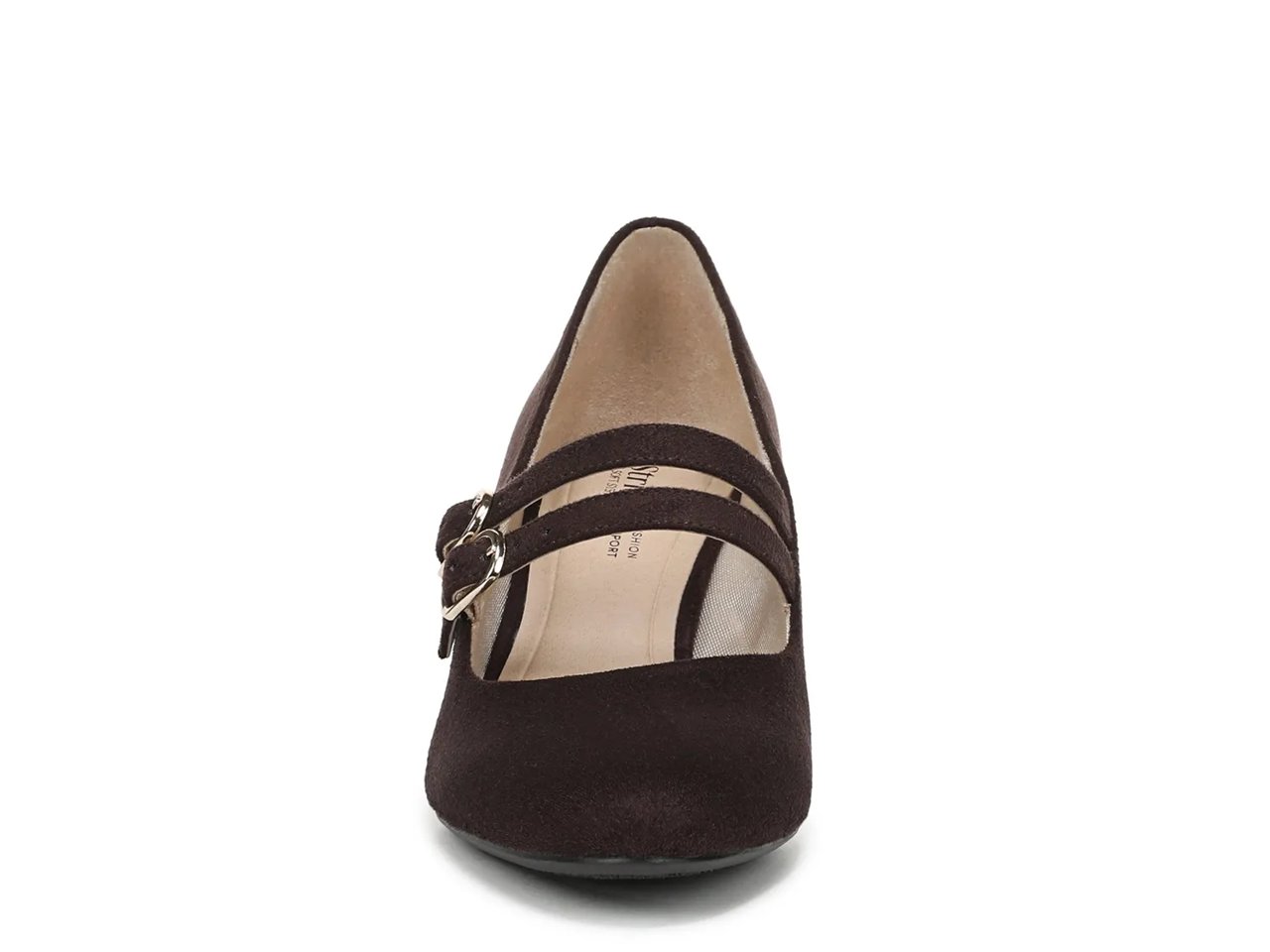 Double Buckle Mary Jane Block Heel Pumps