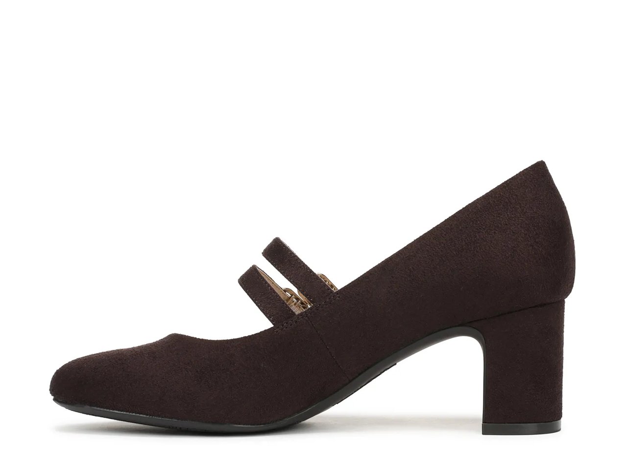 Double Buckle Mary Jane Block Heel Pumps