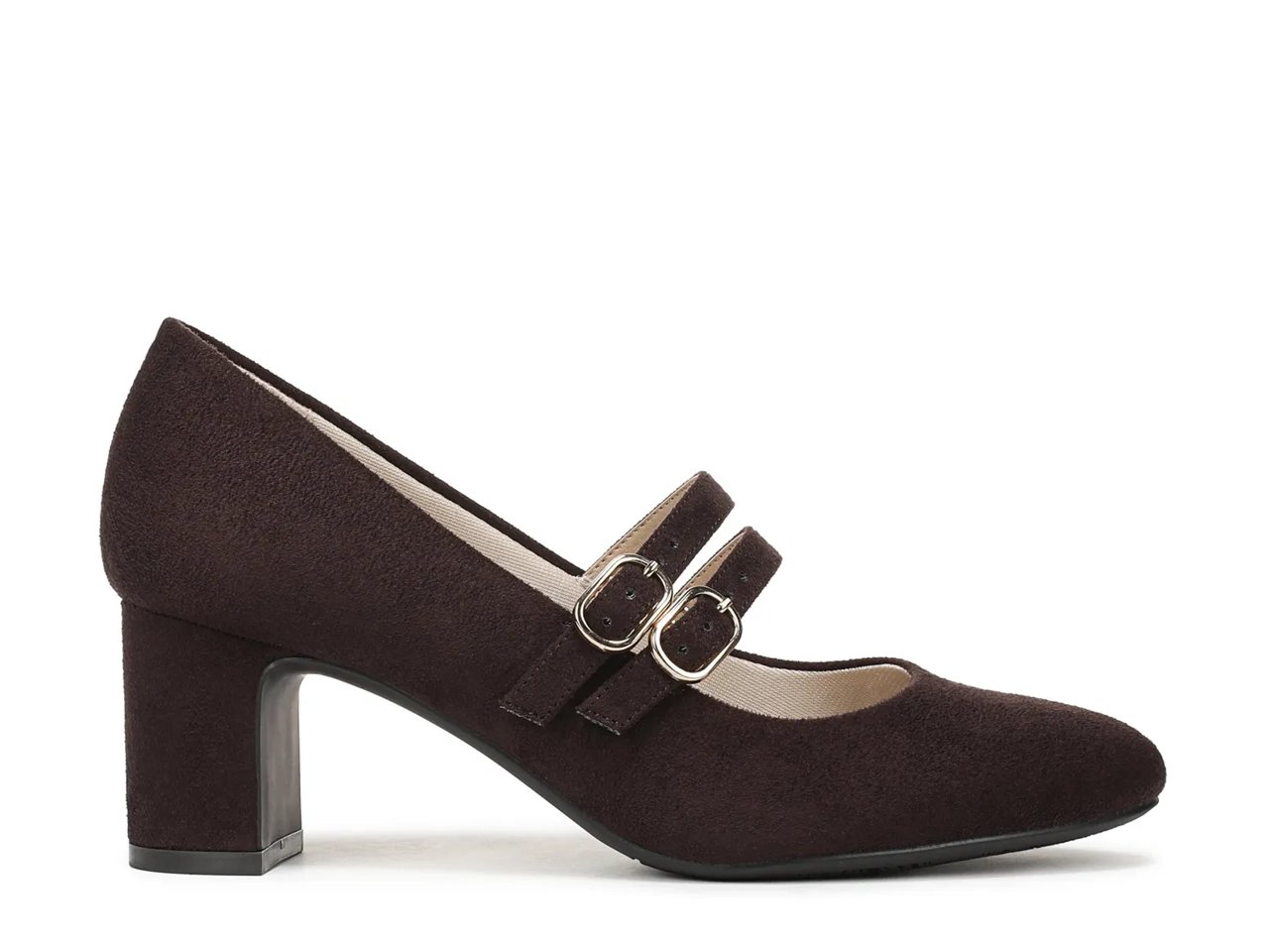 Double Buckle Mary Jane Block Heel Pumps