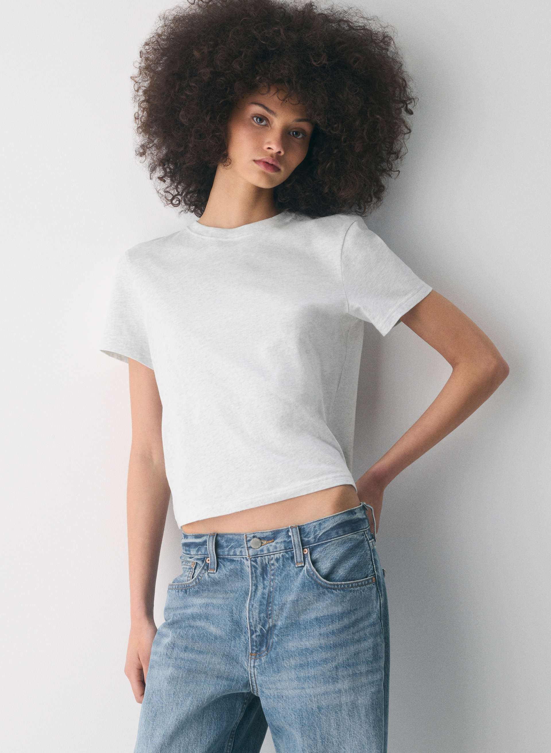 Soft 100% Cotton Jersey Crewneck T-shirt