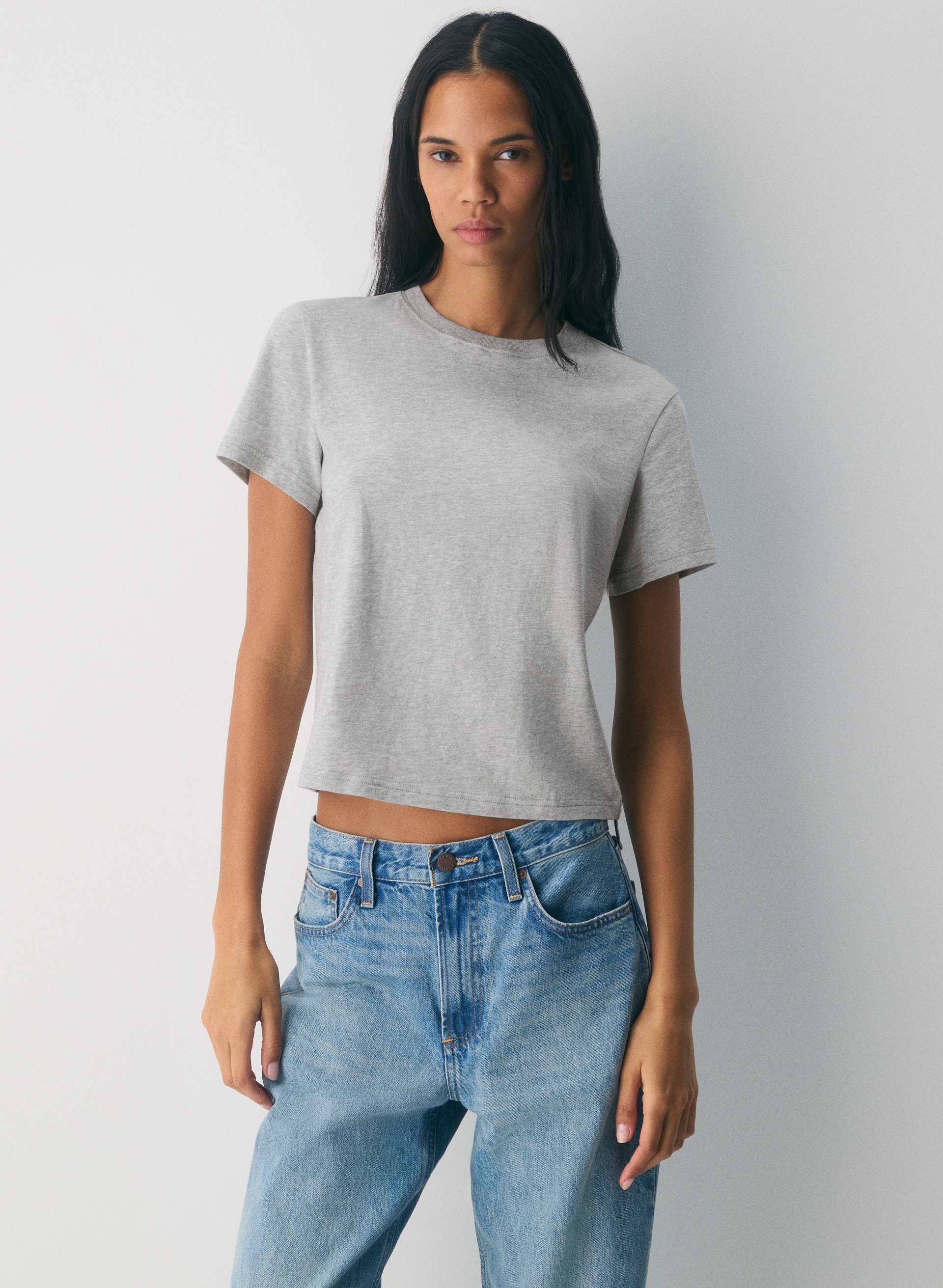 Soft 100% Cotton Jersey Crewneck T-shirt