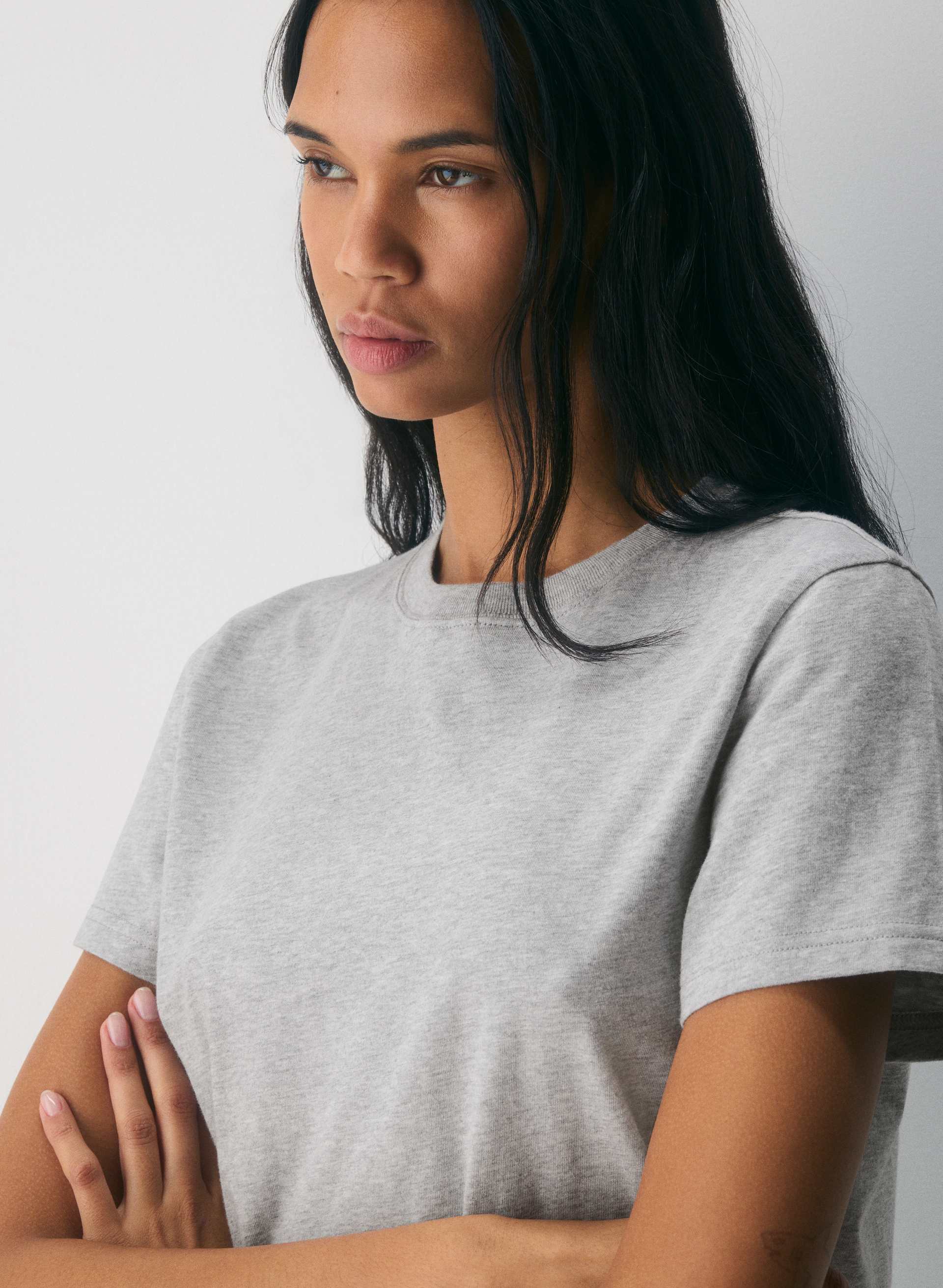 Soft 100% Cotton Jersey Crewneck T-shirt