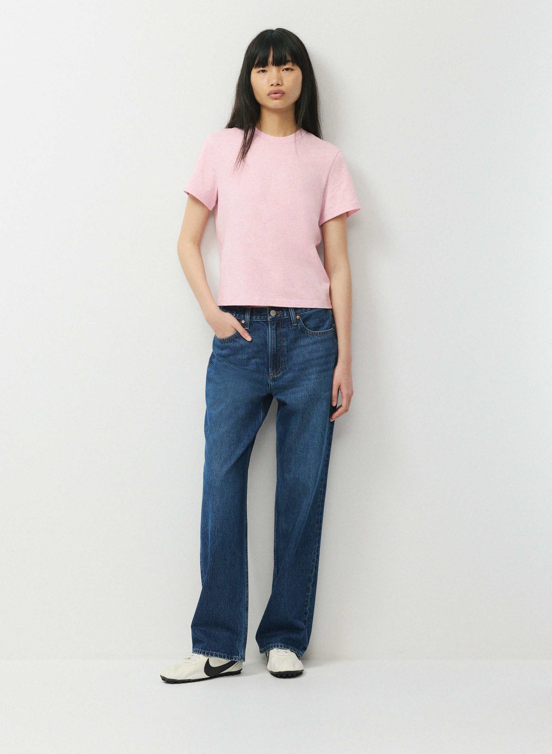 Soft 100% Cotton Jersey Crewneck T-shirt