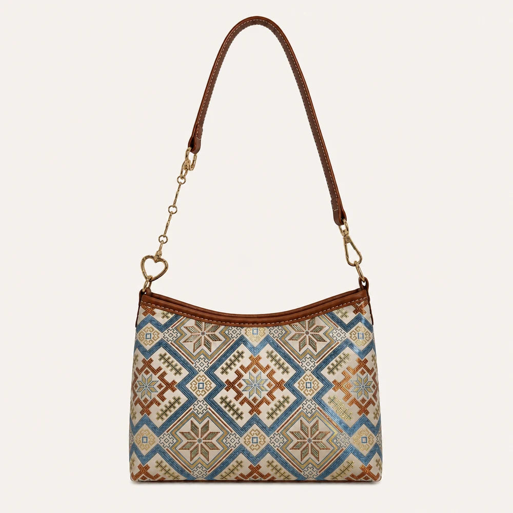 Zhuang Brocade Heritage Shoulder Bag