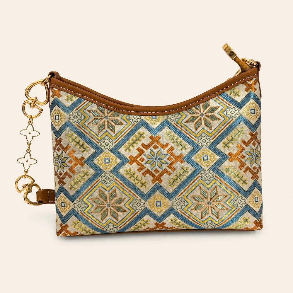 Zhuang Brocade Heritage Shoulder Bag