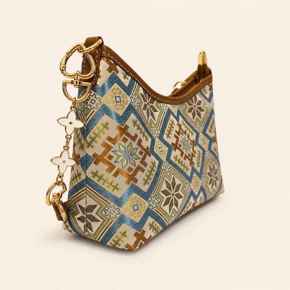Zhuang Brocade Heritage Shoulder Bag