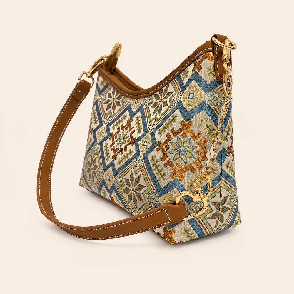 Zhuang Brocade Heritage Shoulder Bag