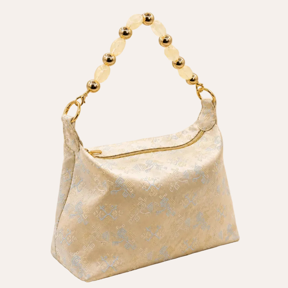Celeste Brocade Beaded Shoulder Bag