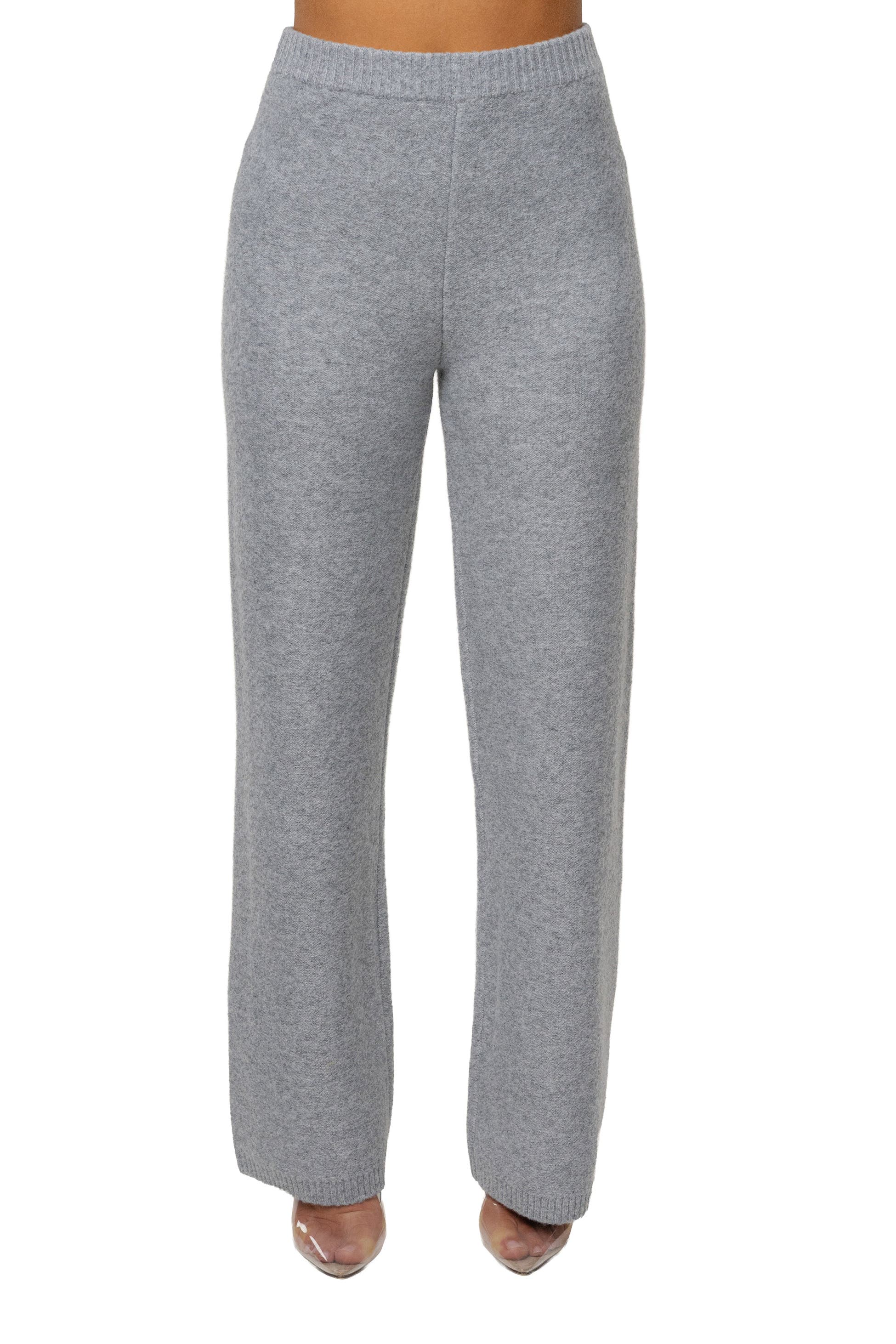 Grey Emelie Knit Pant Set