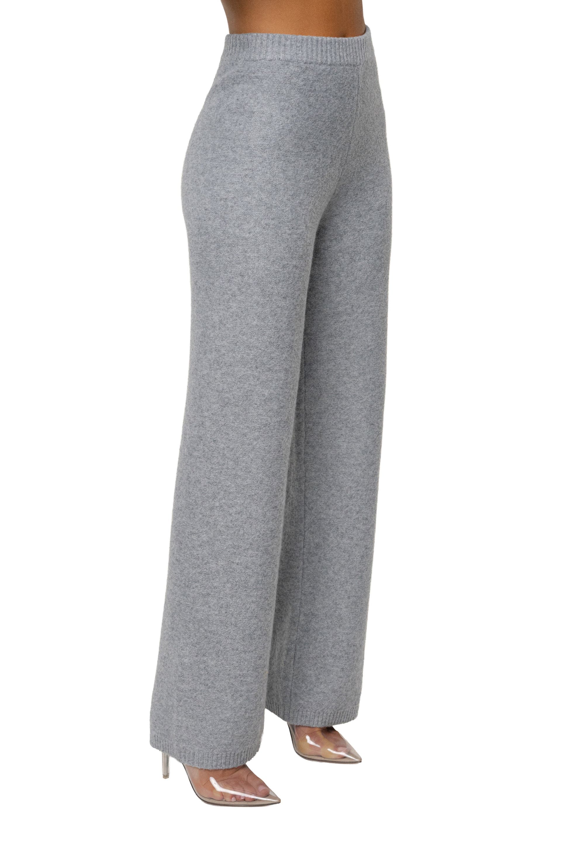 Grey Emelie Knit Pant Set
