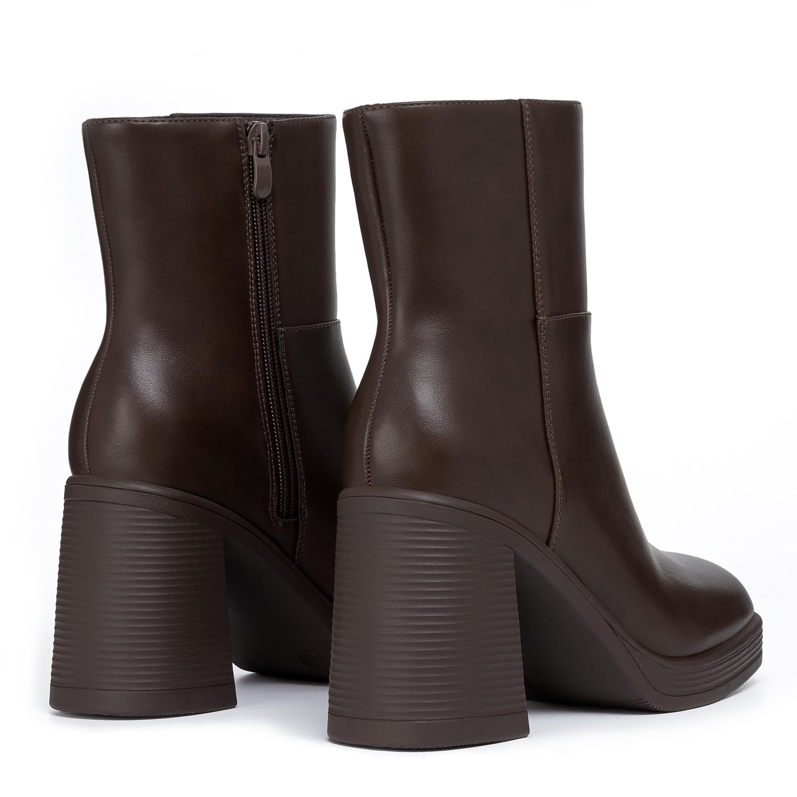 Vintage Platform Block Heel Ankle Boots