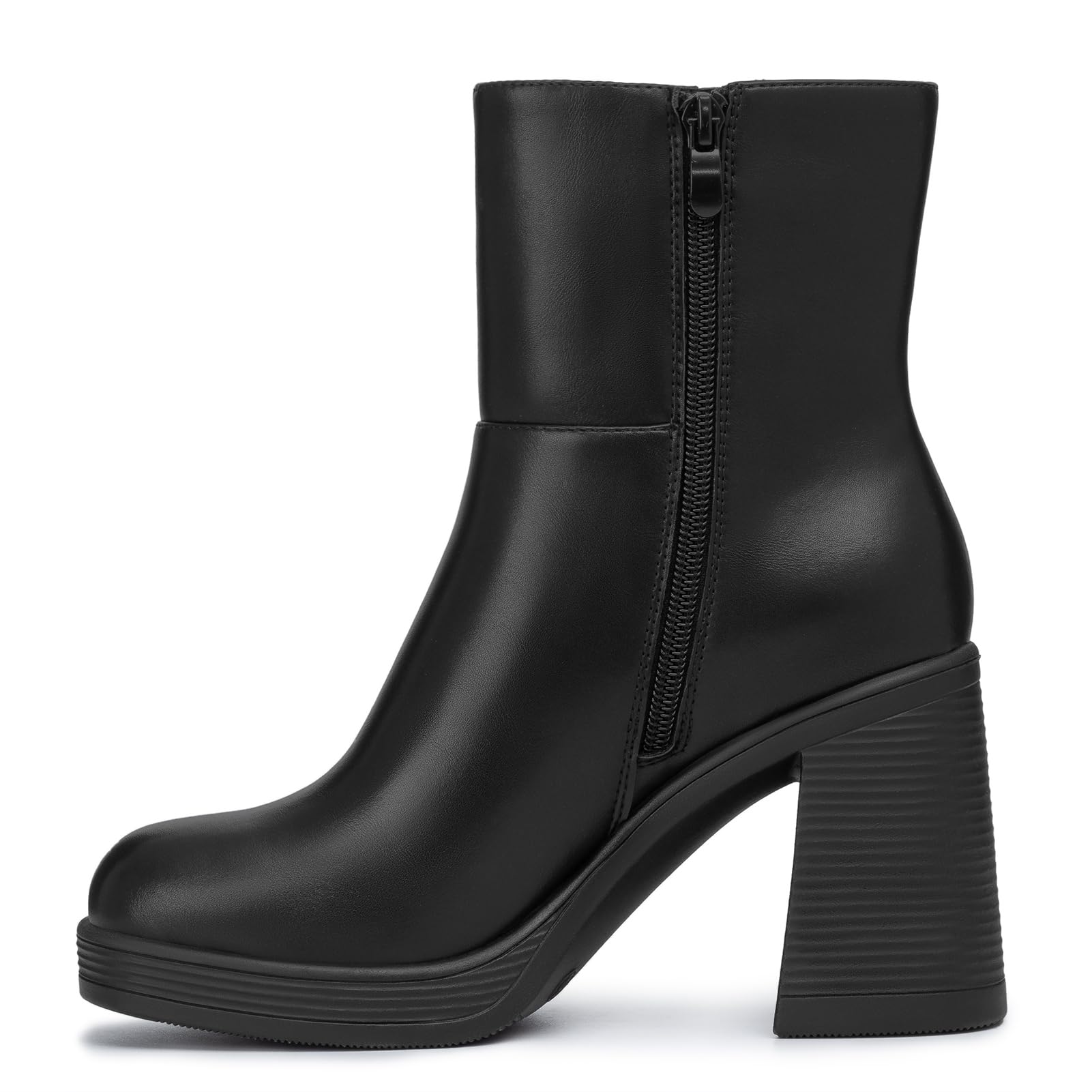 Vintage Platform Block Heel Ankle Boots