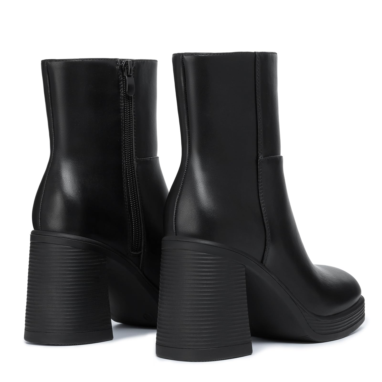 Vintage Platform Block Heel Ankle Boots