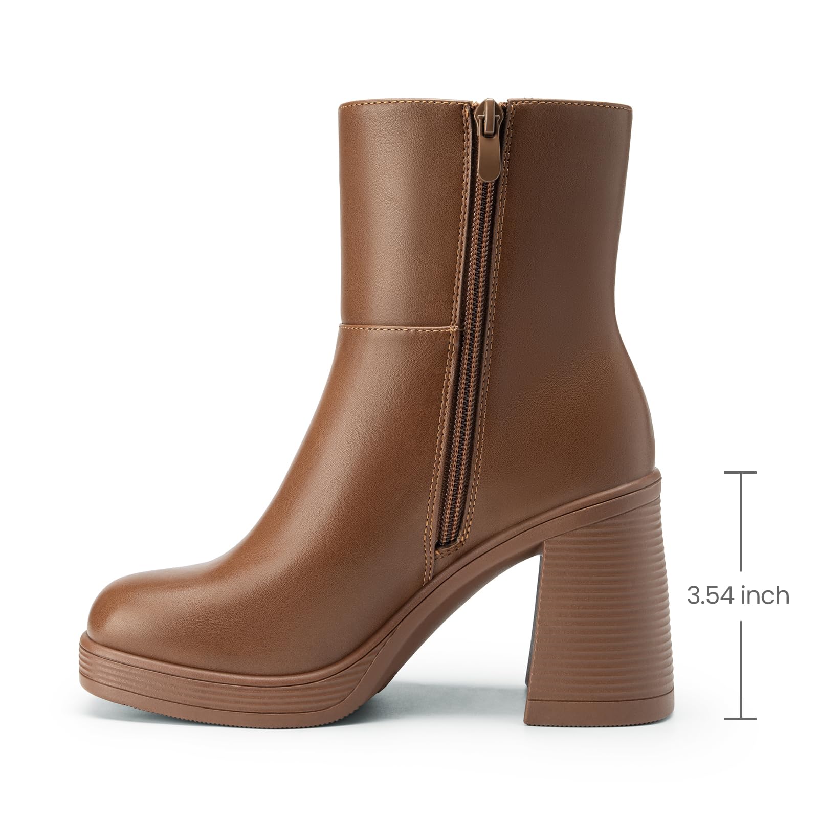 Vintage Platform Block Heel Ankle Boots