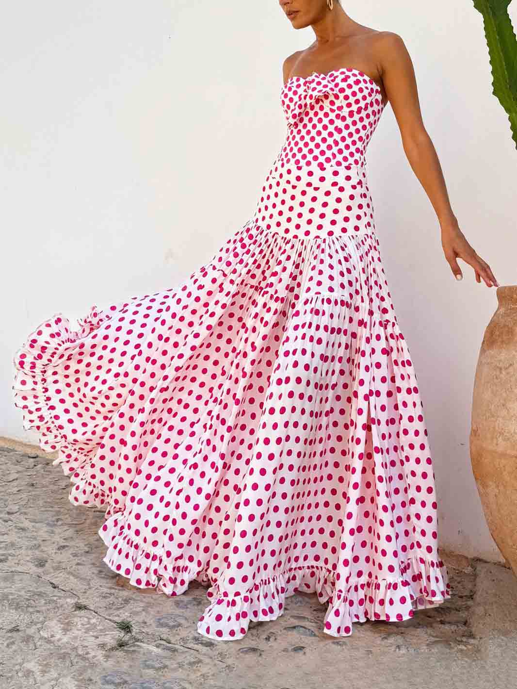 Sweet Heart Print Bow One-piece Swimsuit