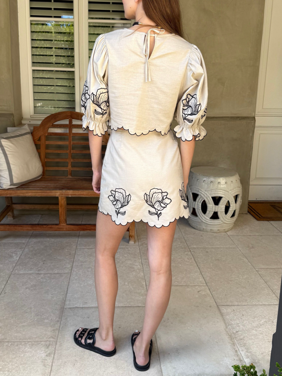 Chic Floral Embroidery Set